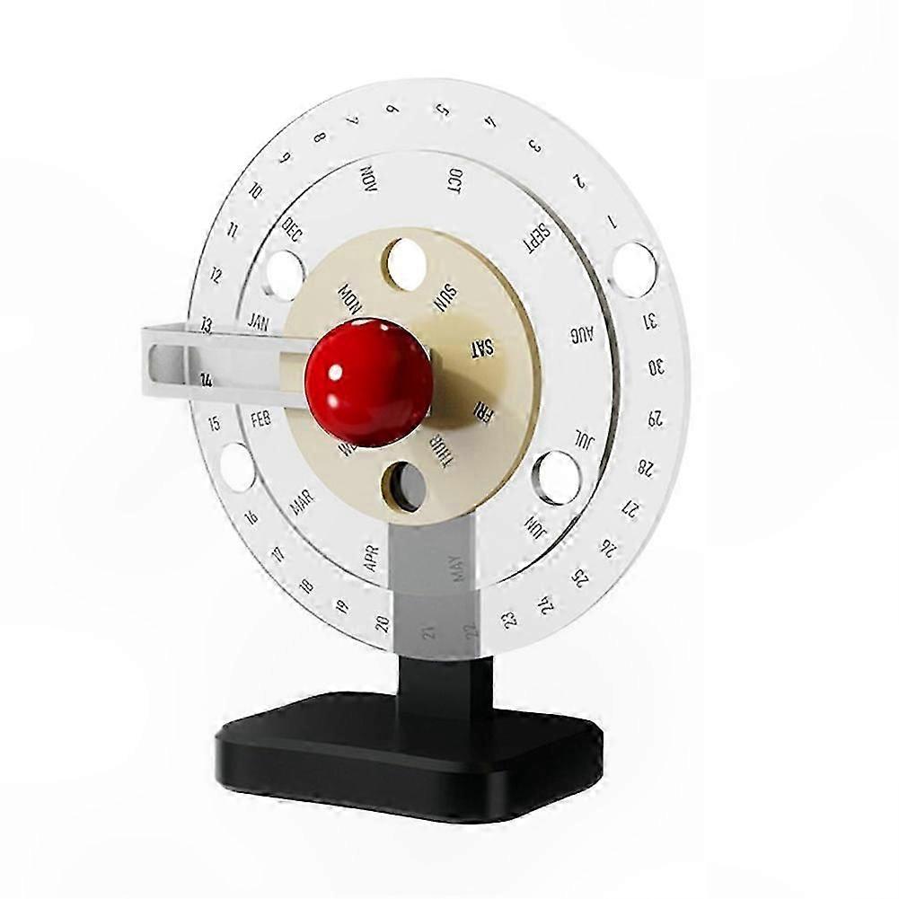 Transparent Acrylic Disc Calendar for Tabletop Decor