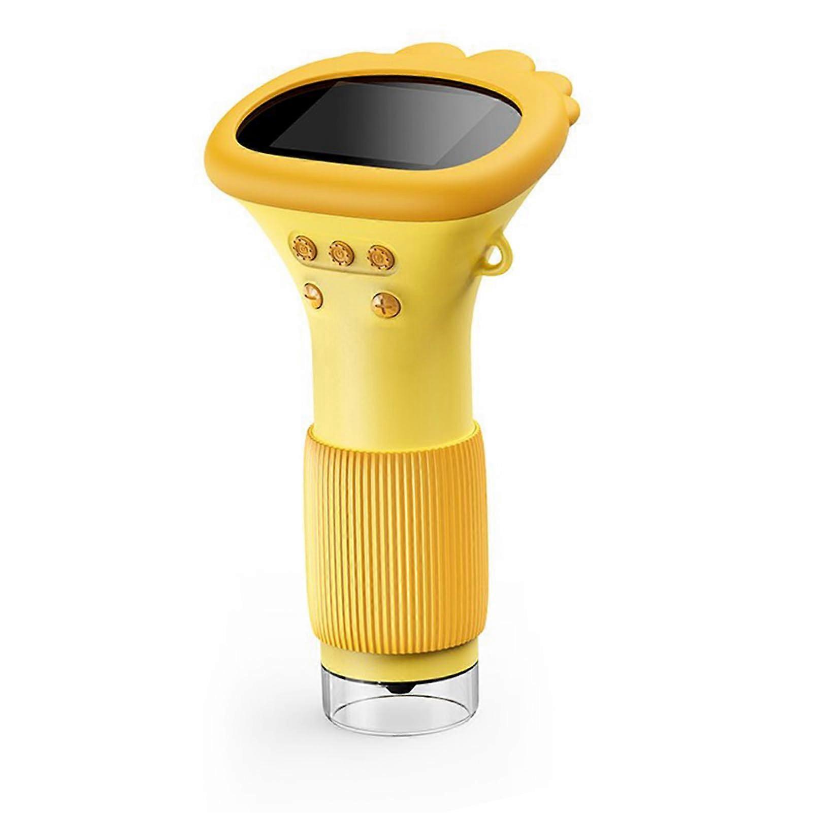 Handheld USB Microscope With 2 Inch LCD, 2MP HD Imaging, 100-1000X Zoom, Portable Digital Microscope Orange