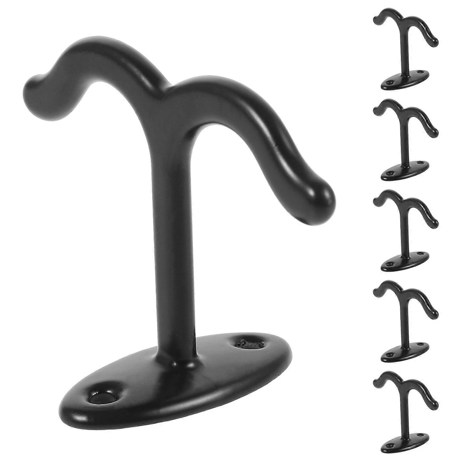 Black Zinc Alloy Ceiling Hooks for Home Use Sturdy and Durable 6 Pieces 3.94 Inches