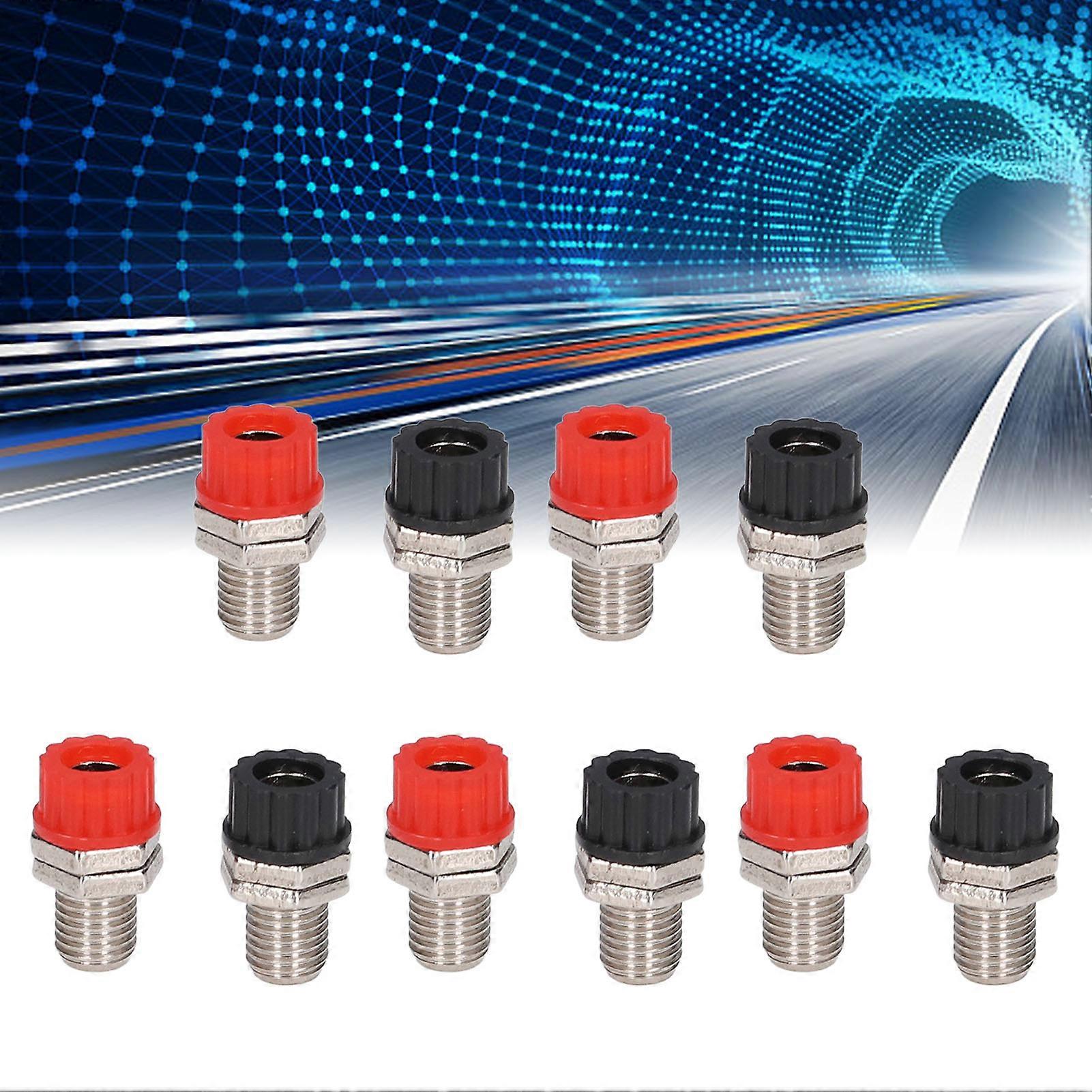 20Set Connector Binding Post Nickel Plated Brass Banana Socket Jack Teaching Instrument Accessories 4mm