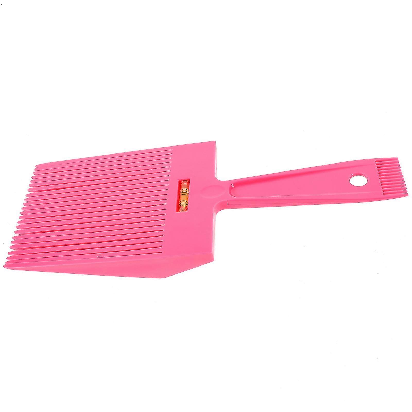 Flat Top Comb Stylish Hairdressing Tool For Men Office Use Pink ABS 1Set