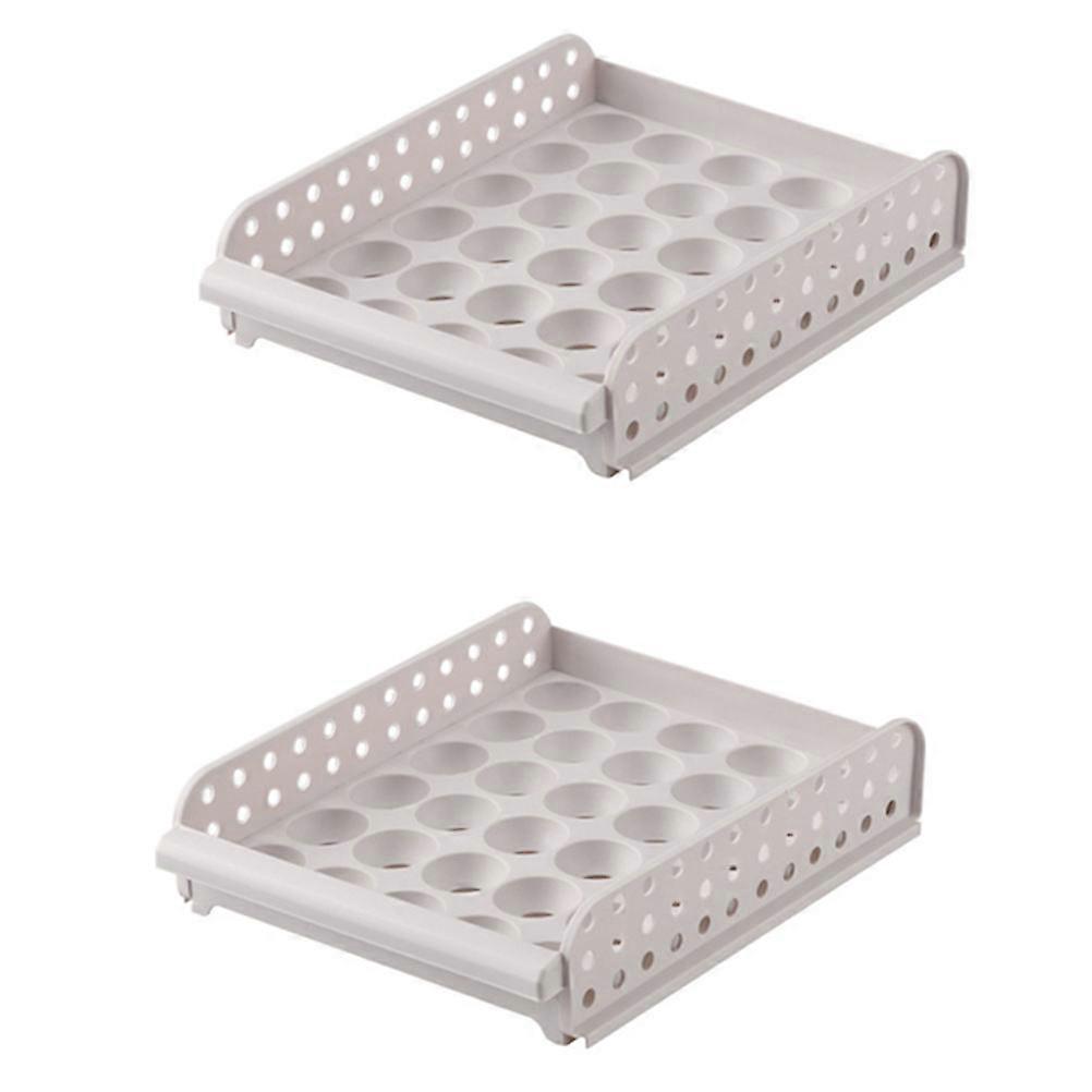 Egg Storage Box Double Layer Egg Shelf for Household Use 1Pcs