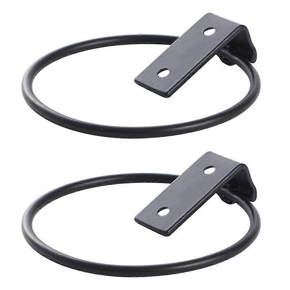 Rectangular Planter Hook 2Pcs Wall Mount Bracket For Balcony Railings And Garden Decoration In Black