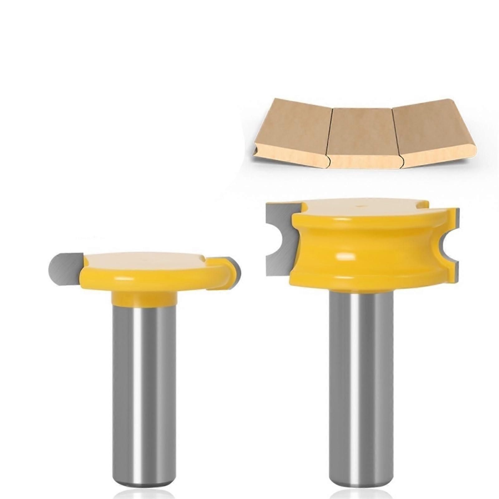 2-Piece Router Bit Set for Canoe Connection, 6 mm and 8 mm Flute Bead, 1/4 Inch to 1/2 Inch Shank, Tungsten Carbide Woodworking Tools