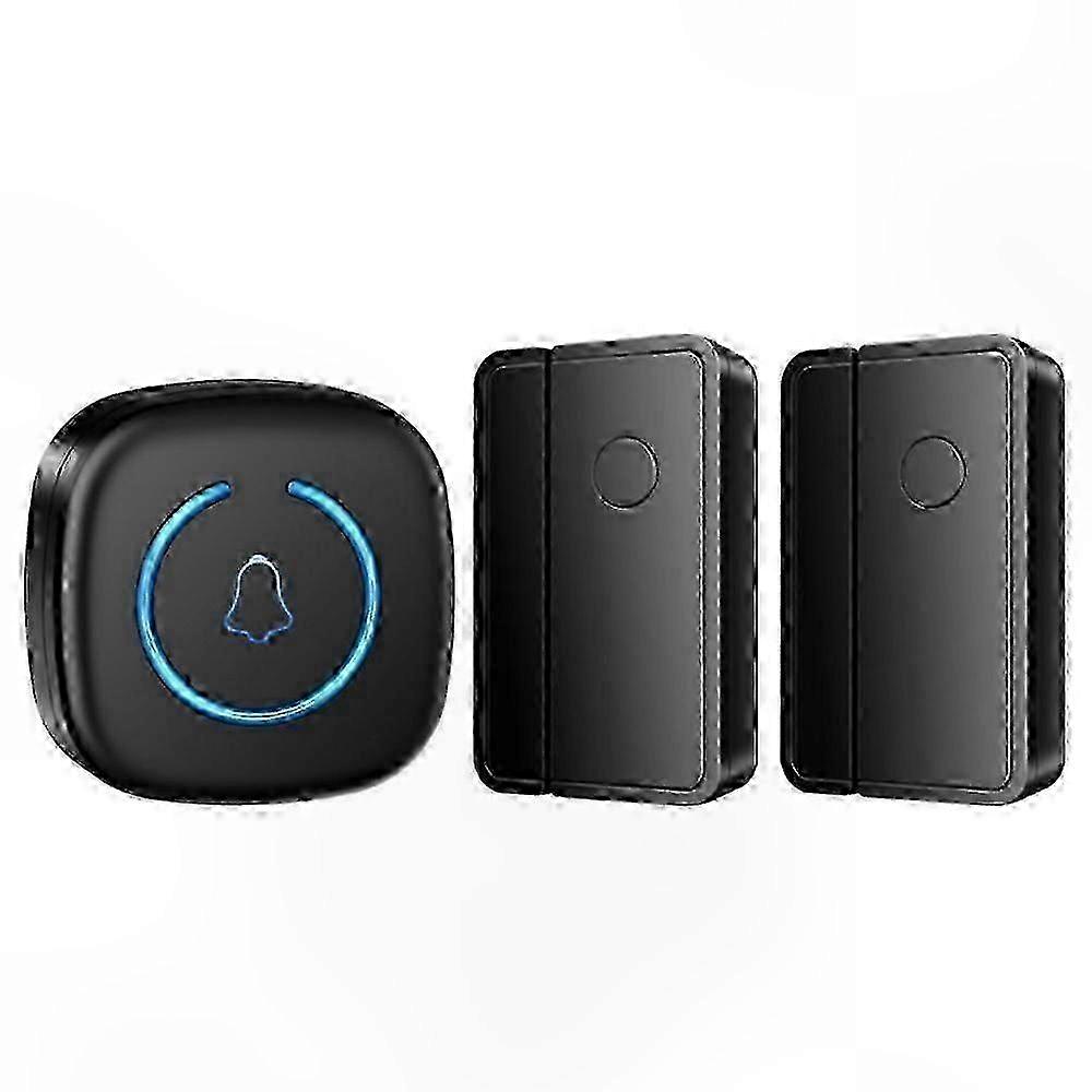 Wireless Door Alert System with 2 Transmitters and Receiver for Visitor Notification