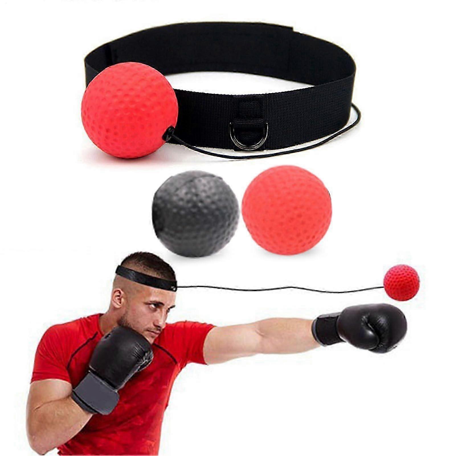 Boxing Reflex Ball, HeadMounted Punch Trainer, Adjustable Elastic Headband, Lightweight Design, Rebound Ball, Hands Use, Fun Cardio Workout