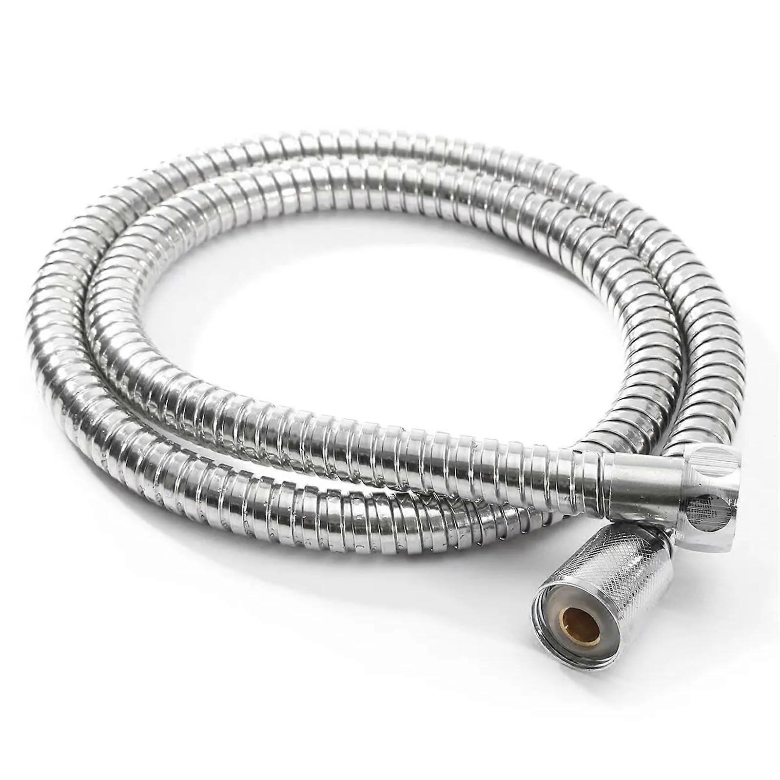 1 piece shower hose, flexible shower hose 1 m/1.5 m/2 m, stainless steel chrome sanitary hose, bathroom accessories, shower head pipe (1M)