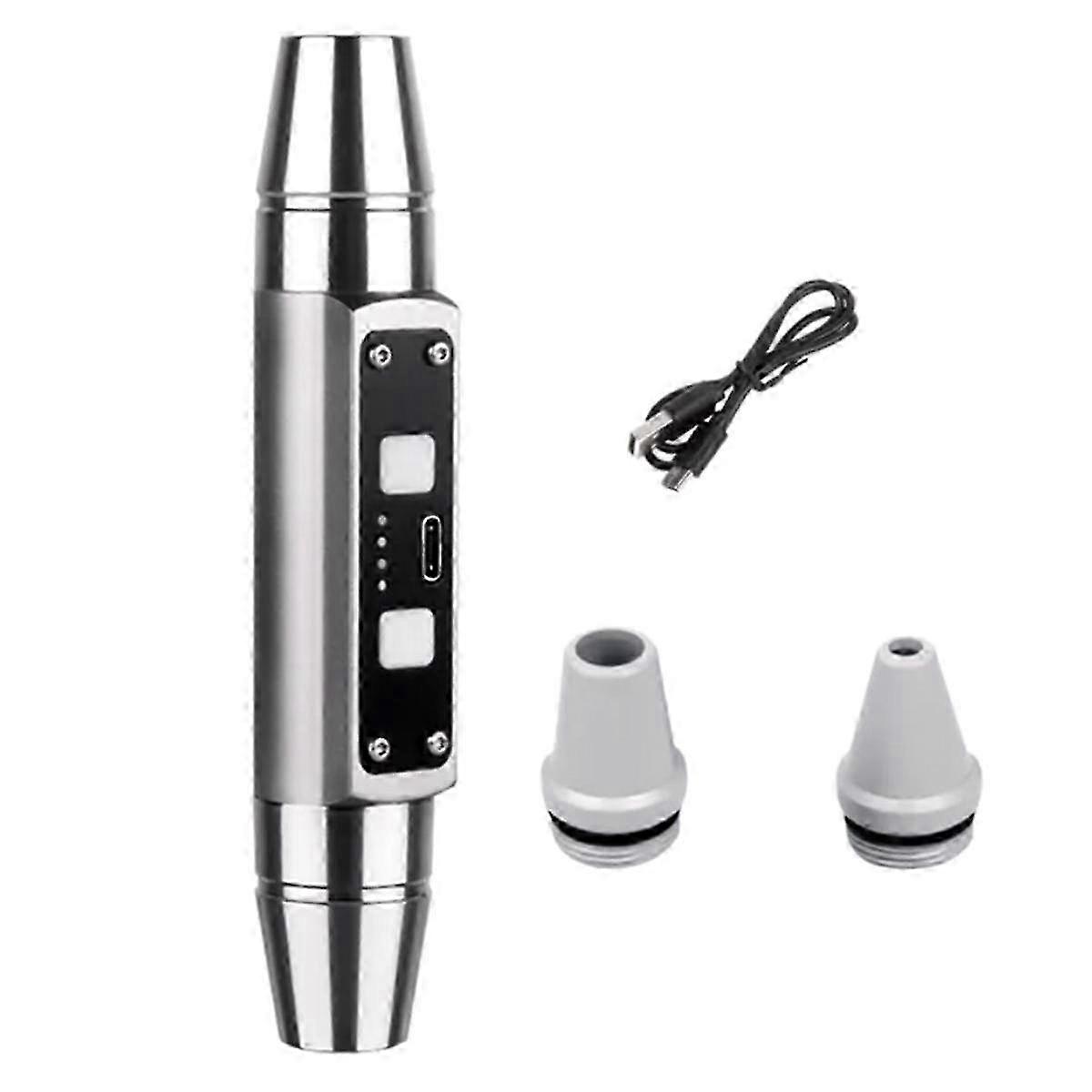 Jade Double Head Flashlight with USB Direct Charging - Identification Jewelry Tool with Fluorescent Function in Silver