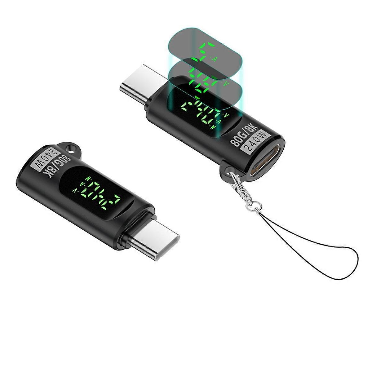 USB4 80Gbps Adapter Digital Display USB 4 V2.0 80Gbps Black