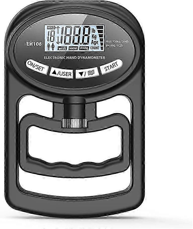 Electronic Hand Grip Strength Tester Black Grip Strengthener