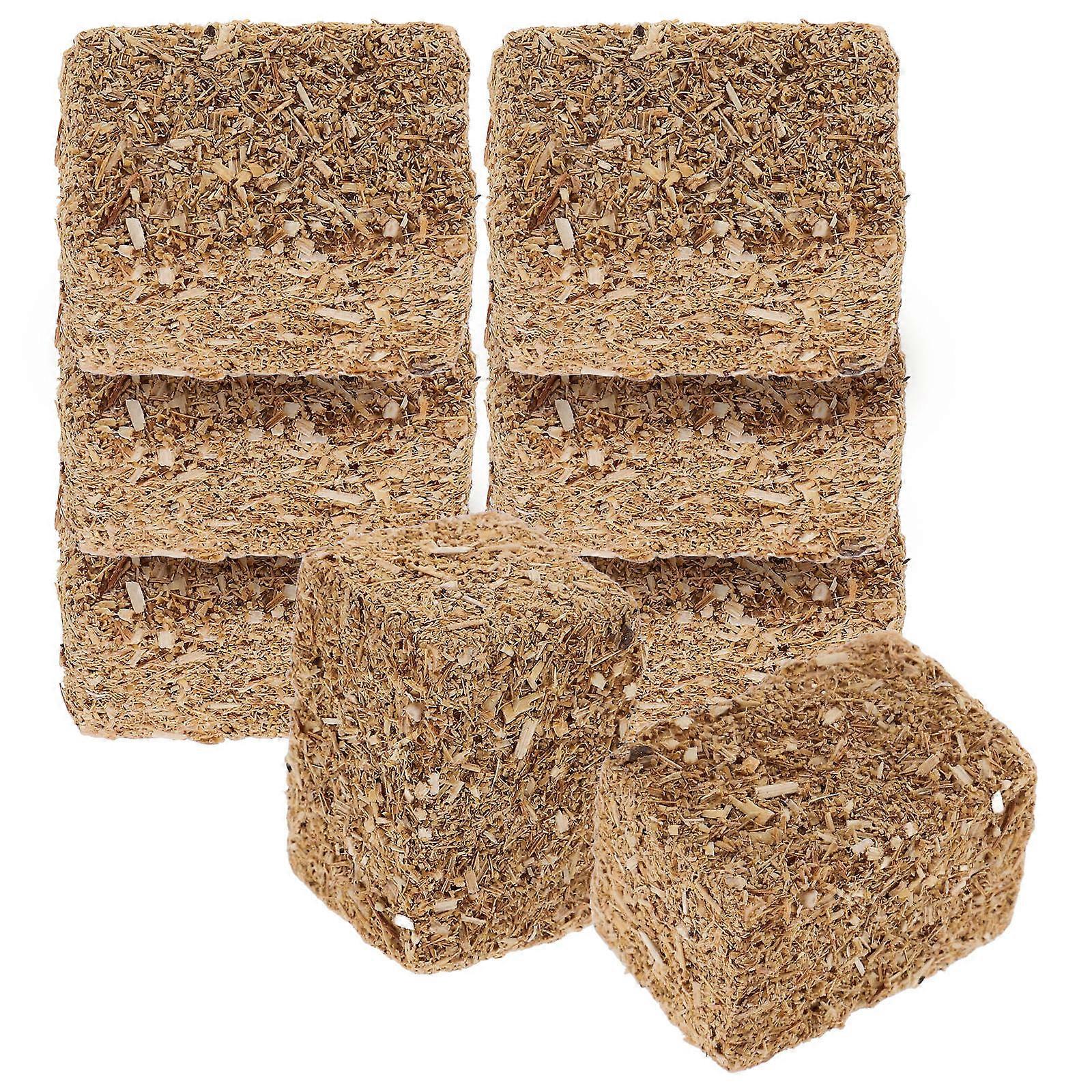 Haystack Decor Decorative Scene Layout Wedding Layout Brown Wooden Material for 8Pcs