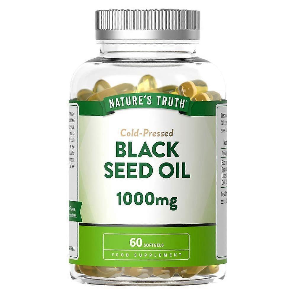 Nature's Truth Schwarzkümmelöl 1000 mg kaltgepresst 60 Weichkapseln - 2er-Pack