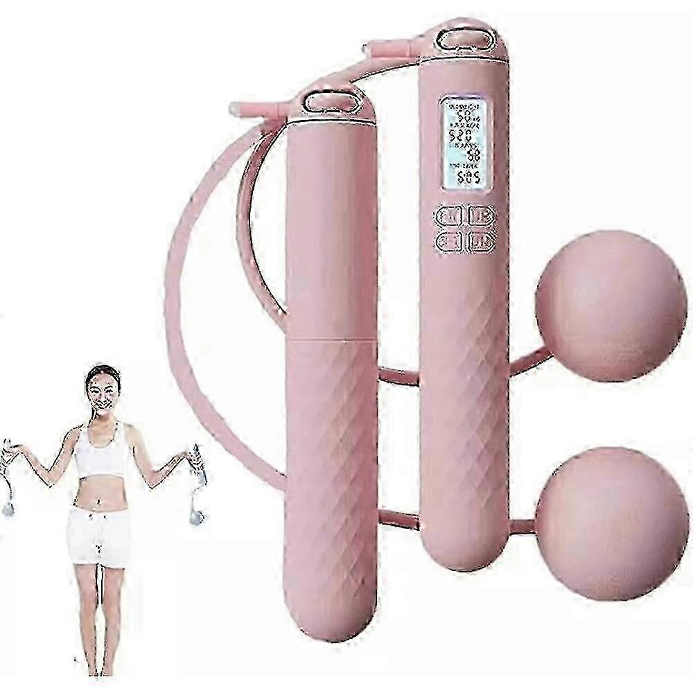 Skipping Rope with Gravity Ball Counter - Adjustable Jump Rope for Fitness & Workout, Deep Black Design