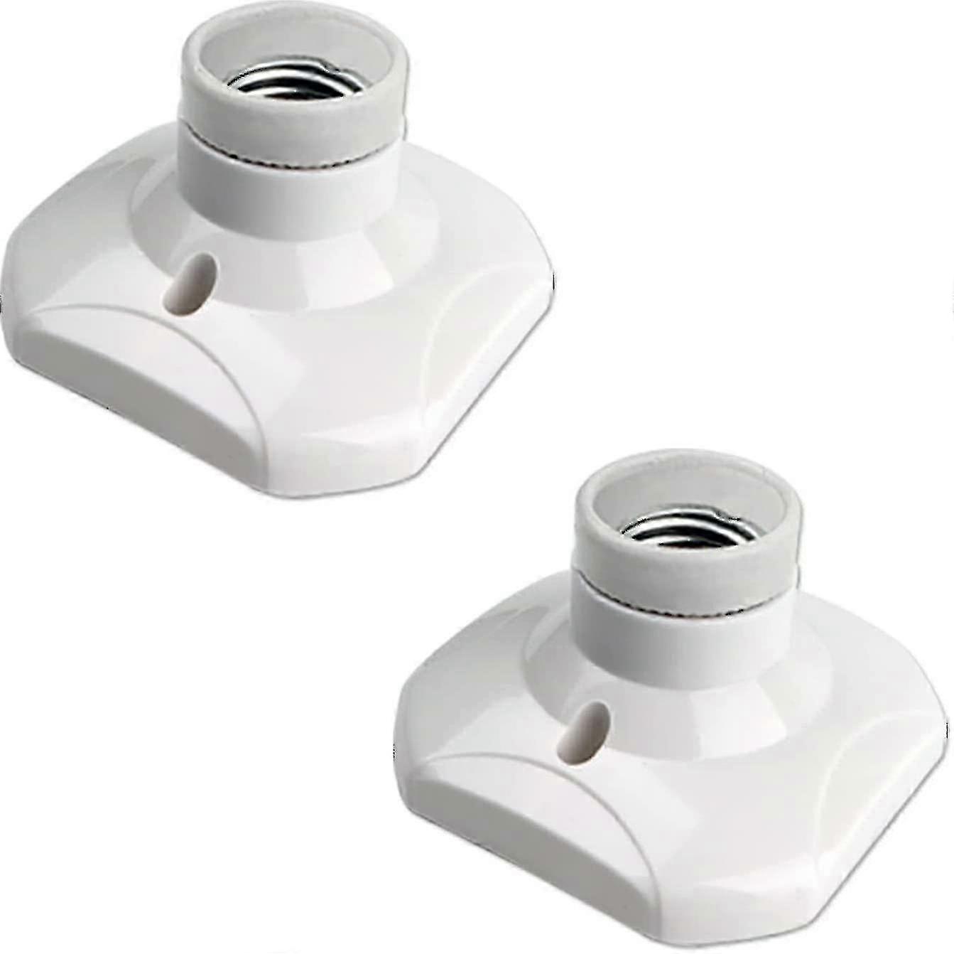 E27 Screw Base LED Bulb Holder with Plastic Socket for Ceiling & Wall Lamps, Compatible with Indoor, Garage and Workshop Lights, AC 230V Set