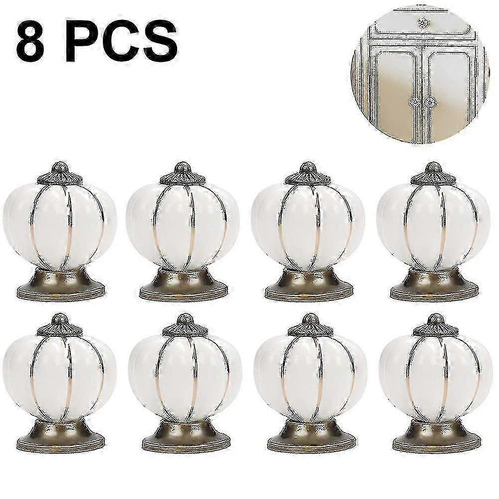 8 Pcs Drawer Knobs Dresser Furniture Knobs Ceramic 38mm Door Knobs -Z