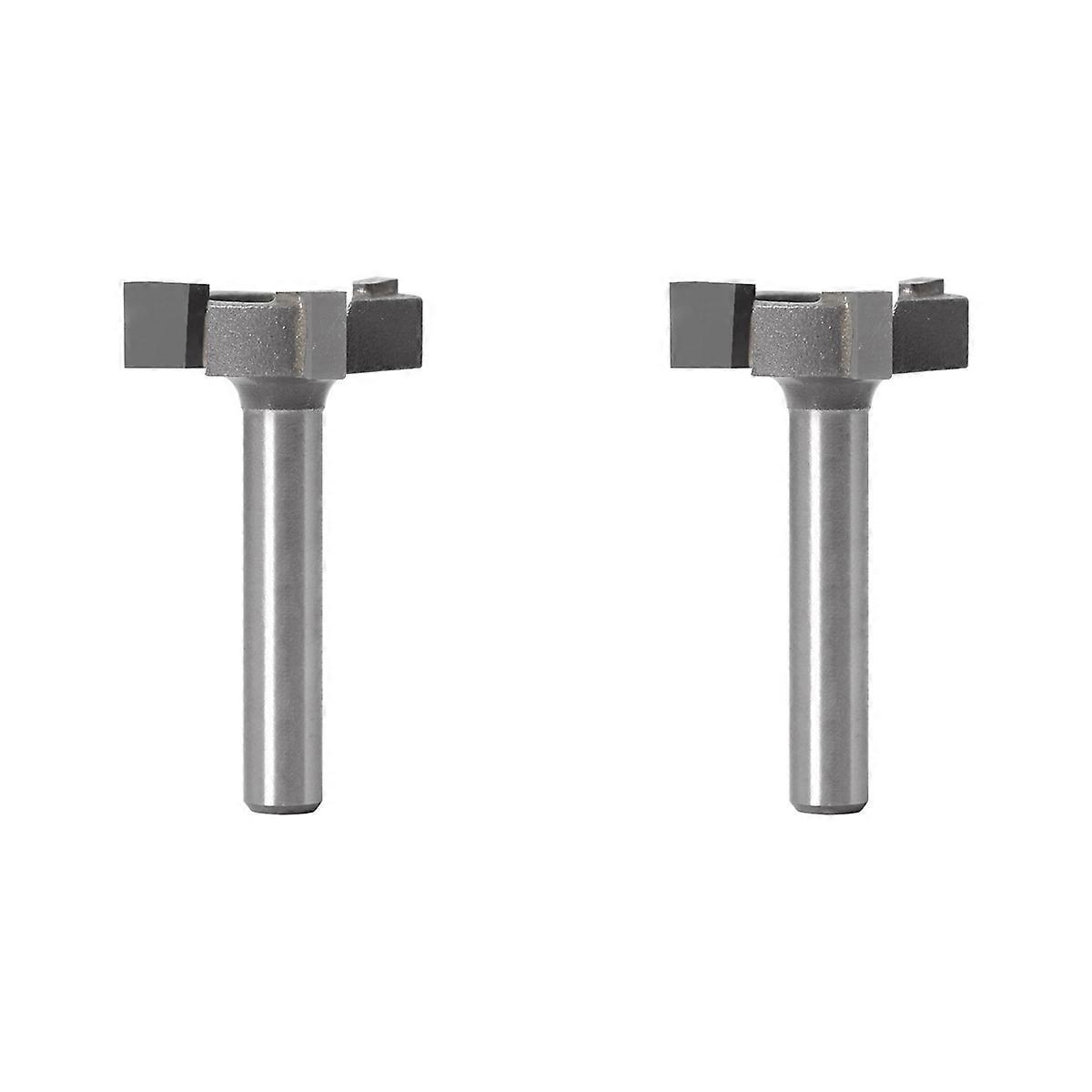 2X CNC Spoilboard Surfacing Milling Cutter Router Bit 1/4 Inch Shank Carbide Tipped Engraving Carvin