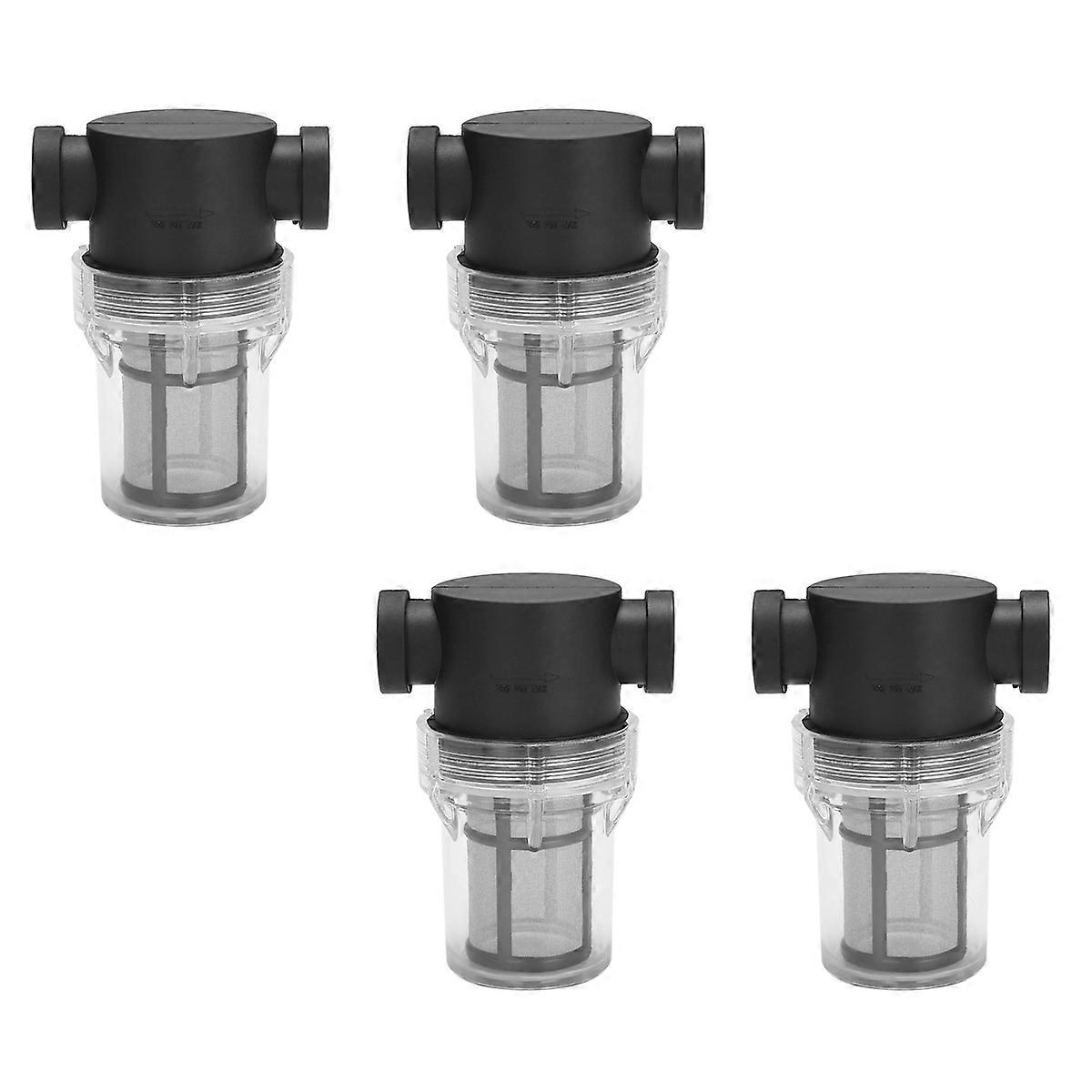 4X Garden Pond Inline Mesh Strainer Water Pump Filter Irrigation High Flow Pipeline Filter