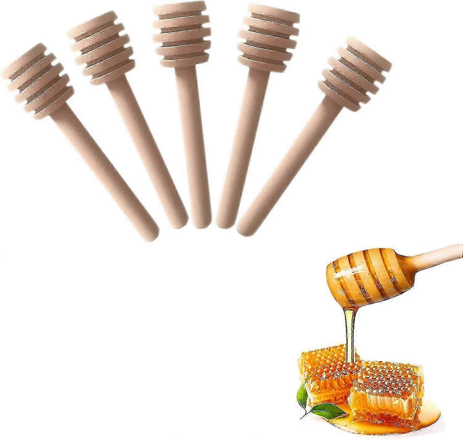 Mini Wooden Honey Spoons for Kitchen and Dining 8cm (20pcs)--