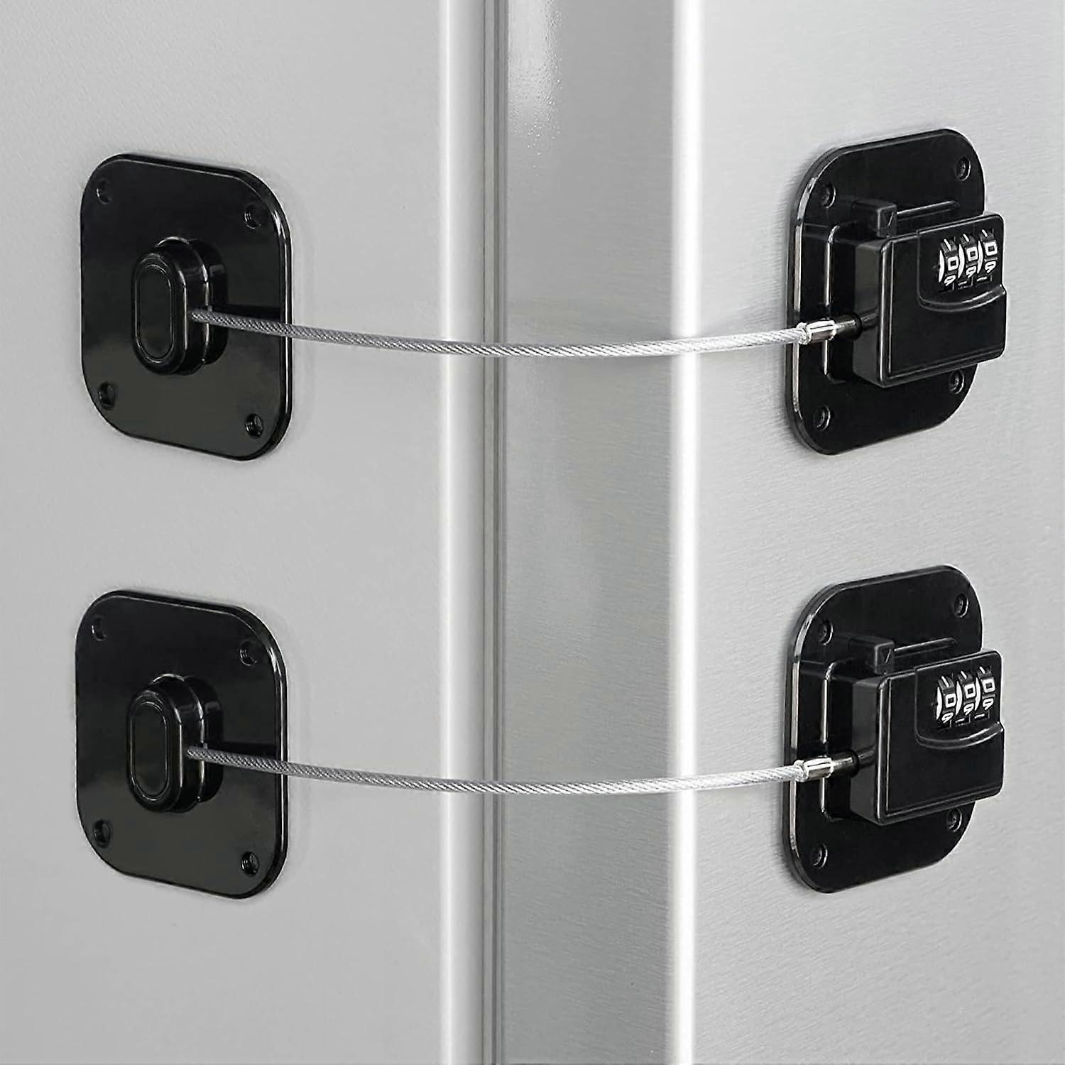 ( 2 Pack) Refrigerator Lock, Heavy Duty Refrigerator Lock