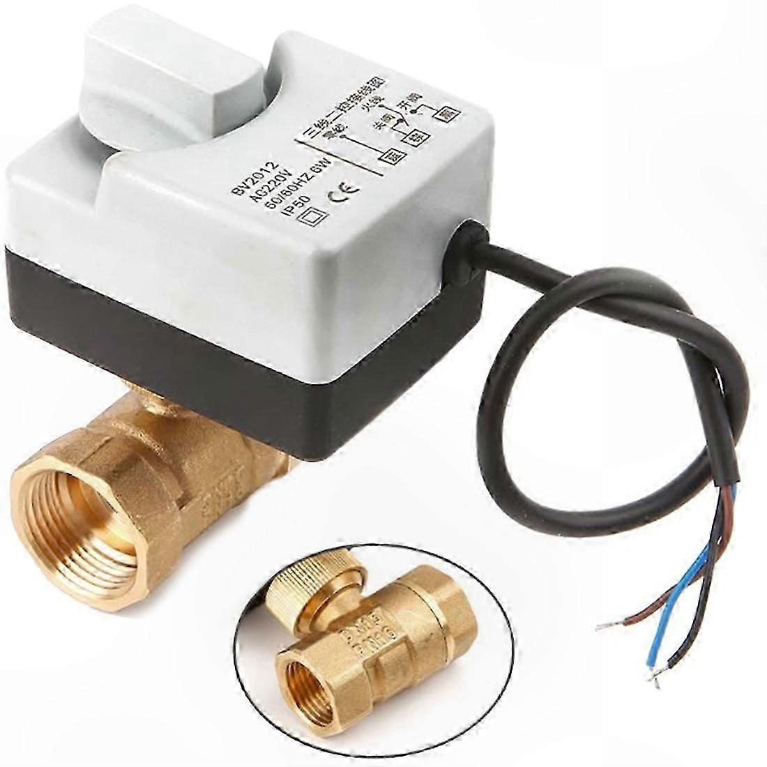 Elektrischer Kugelhahnantrieb AC220V DN15 2-Wege 3-Leiter mit manueller Überbrückung
