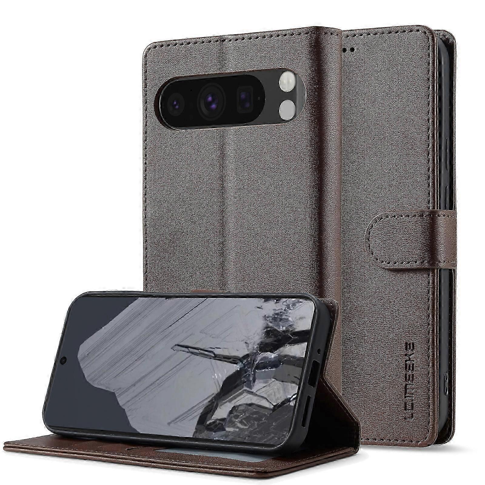 Calf Texture Flip Läder Telefonväska Tillbehör För Smartphones Skydd Cover LC.imeeke Varumärke