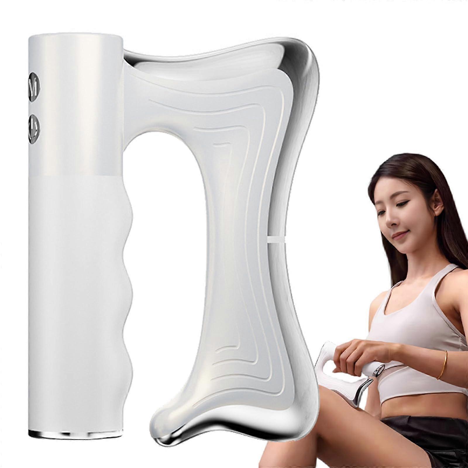 Heated Fascia Knife Electric Massager for Muscle Relaxation, LCD Vibration 3 Level Adjustable Warm Body Scraper Tool