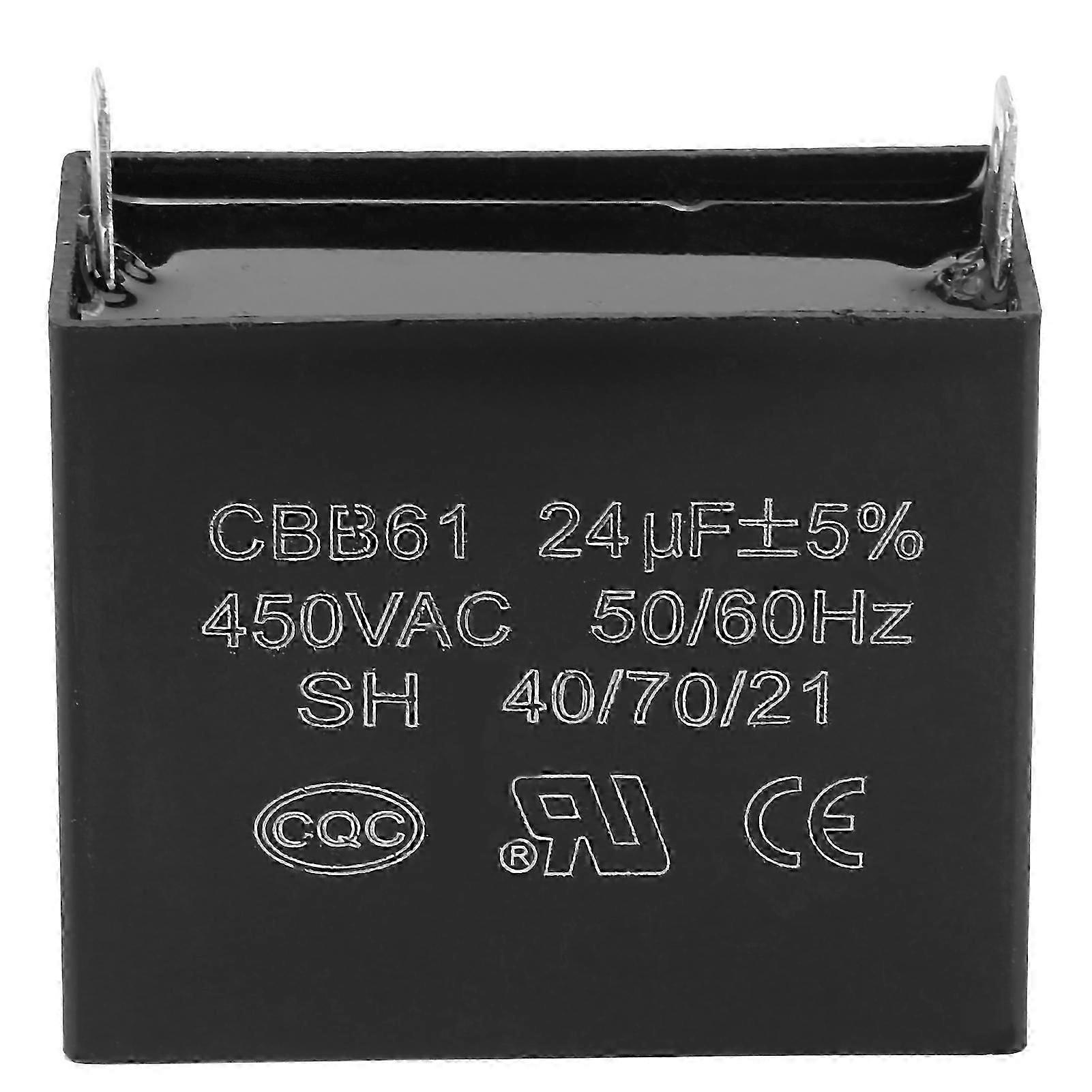 Cbb61 بدء مكثف مولد 450 فولت تيار متردد 24uf 50/60 هرتز ل 400/350/300/250vac Ul / ru مدرج