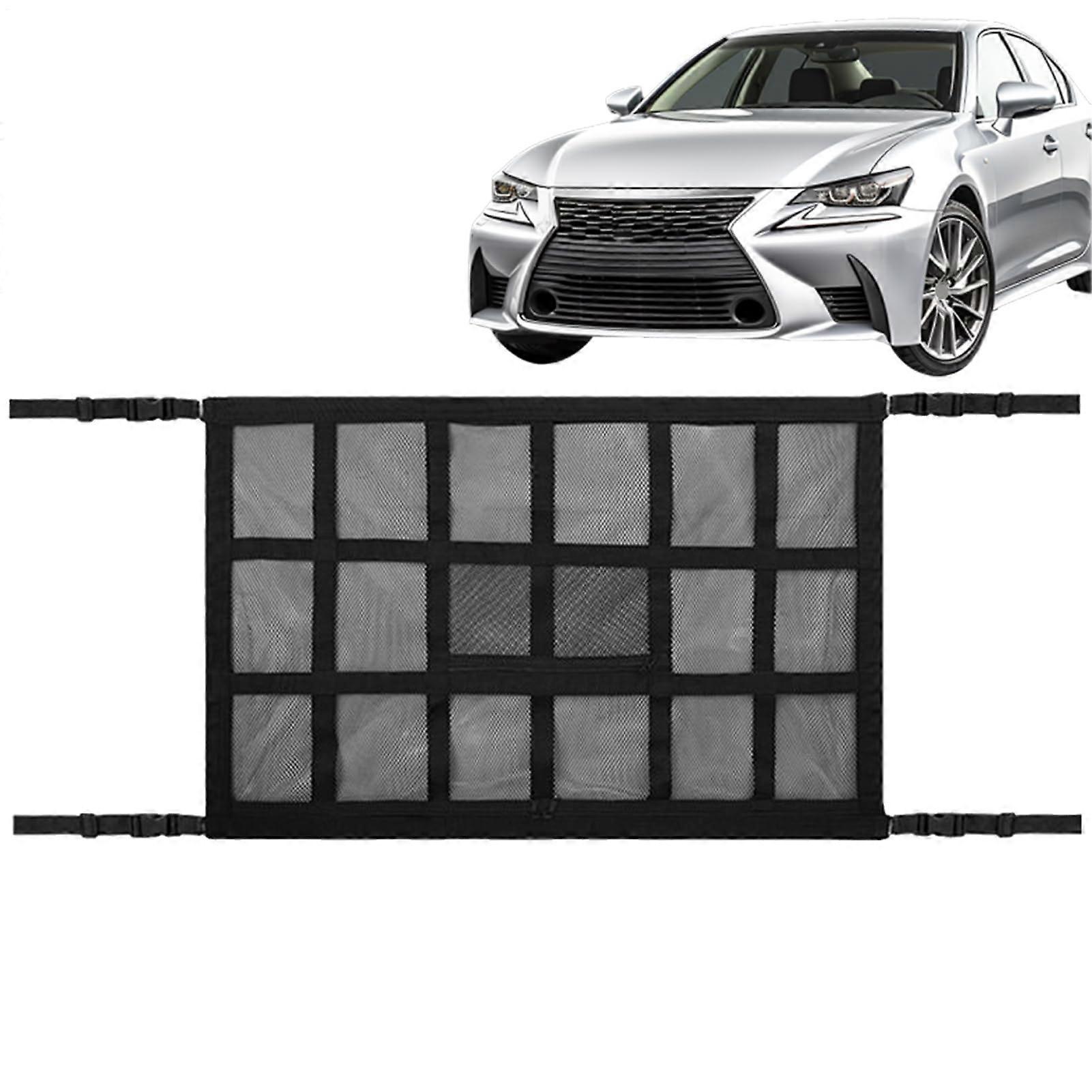 Car Ceiling Net 90x65cm Mesh Organizer For Vehicles Load Bearing Pocket Secure Automotive For Pickup Trucks