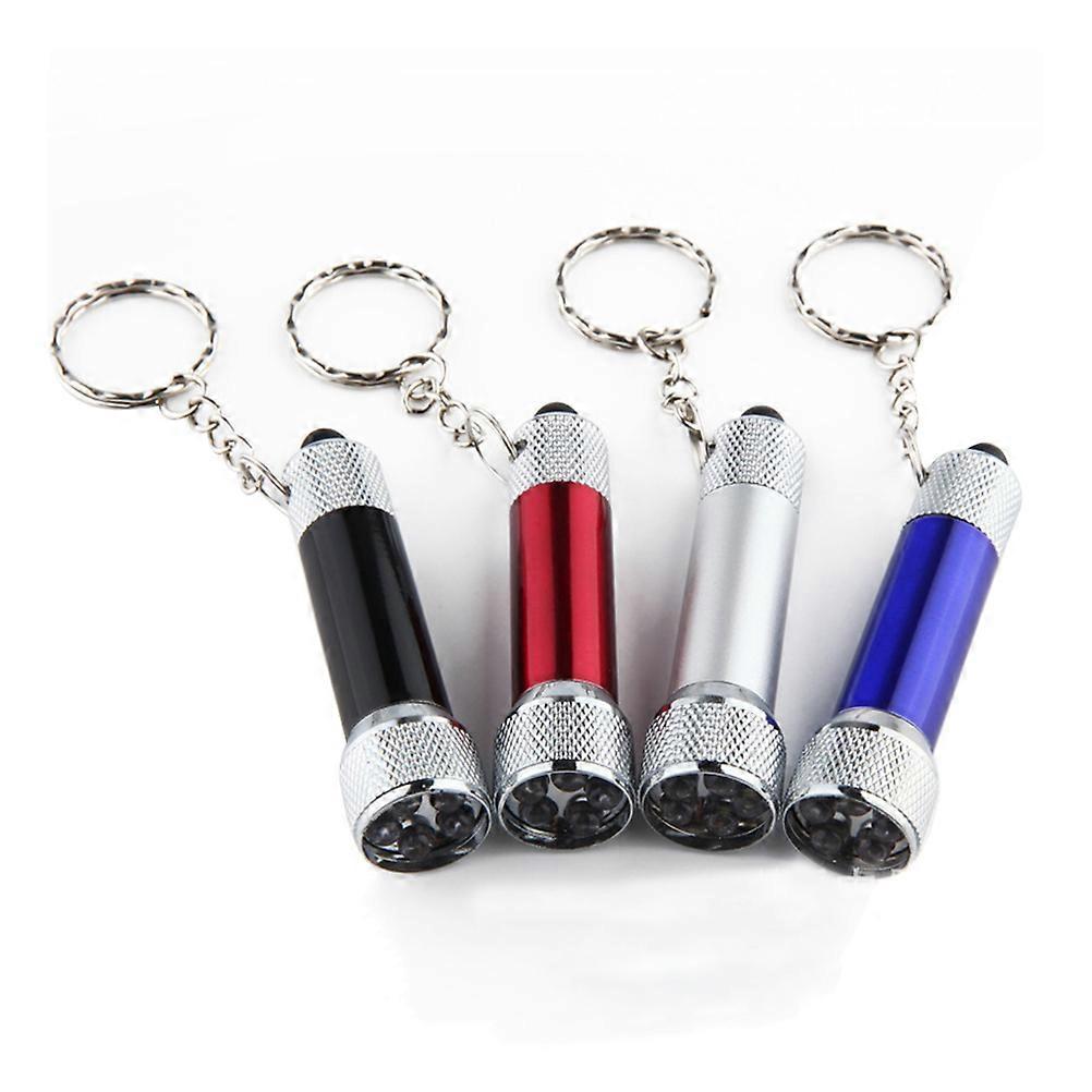 Mini 5LED Flashlight Keychain Portable Emergency Light for Outdoor Hiking Climbing (Random Color)