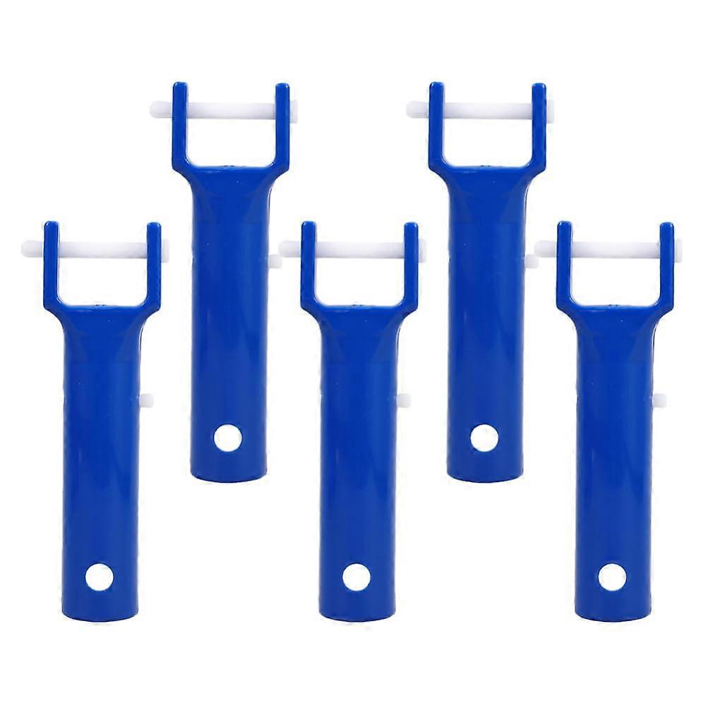 Pool Vacuum Handle Connector Clips 5Piece For All Pool Types Easy Installation Shaped Portable Design Sturdy Plastic