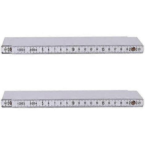 Ruler, 2 Pieces Plastic Ruler, Folding Measure, Strong Durability, for Laying