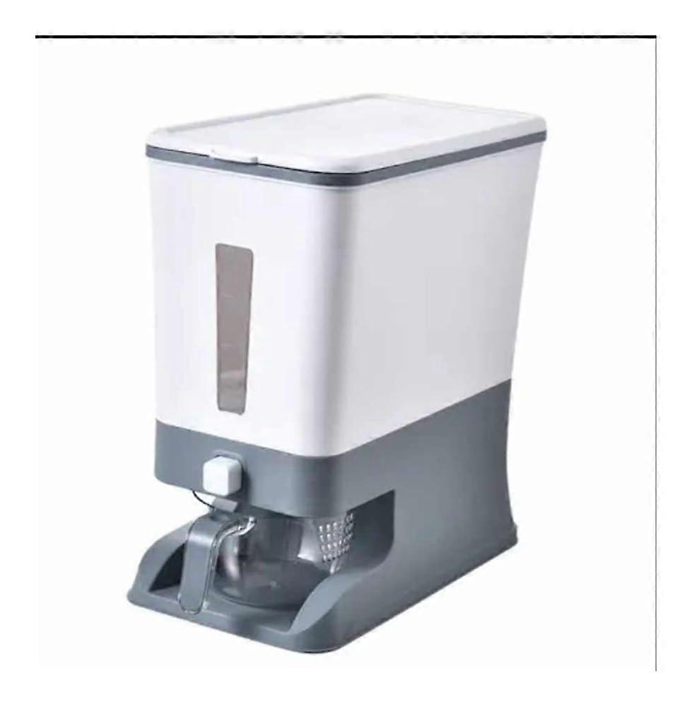Cereal Container 8kg Capacity Rice Dispenser And Storage With Measuring Cup Gray