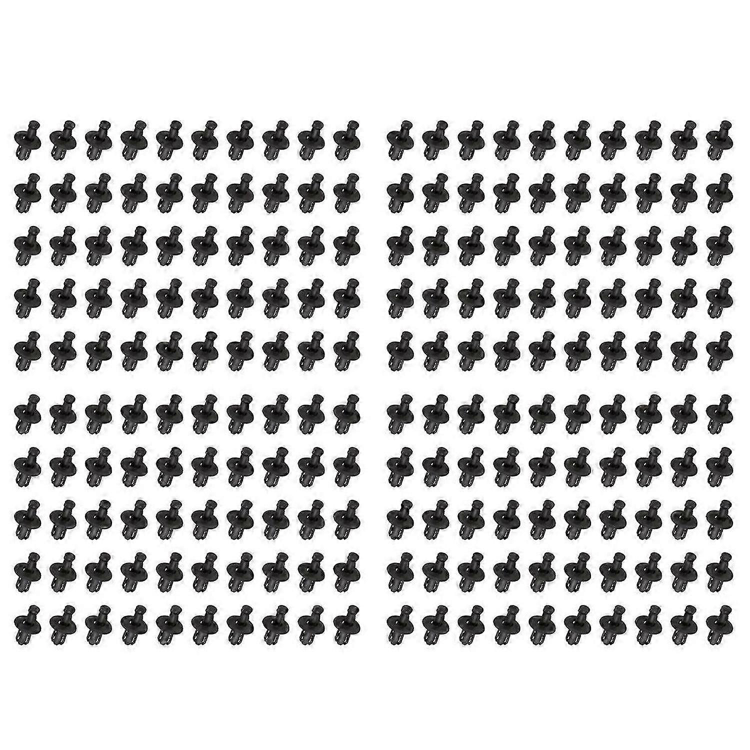 6mm x 12mm Plastic Rivets Car Push Clips 50 Pcs