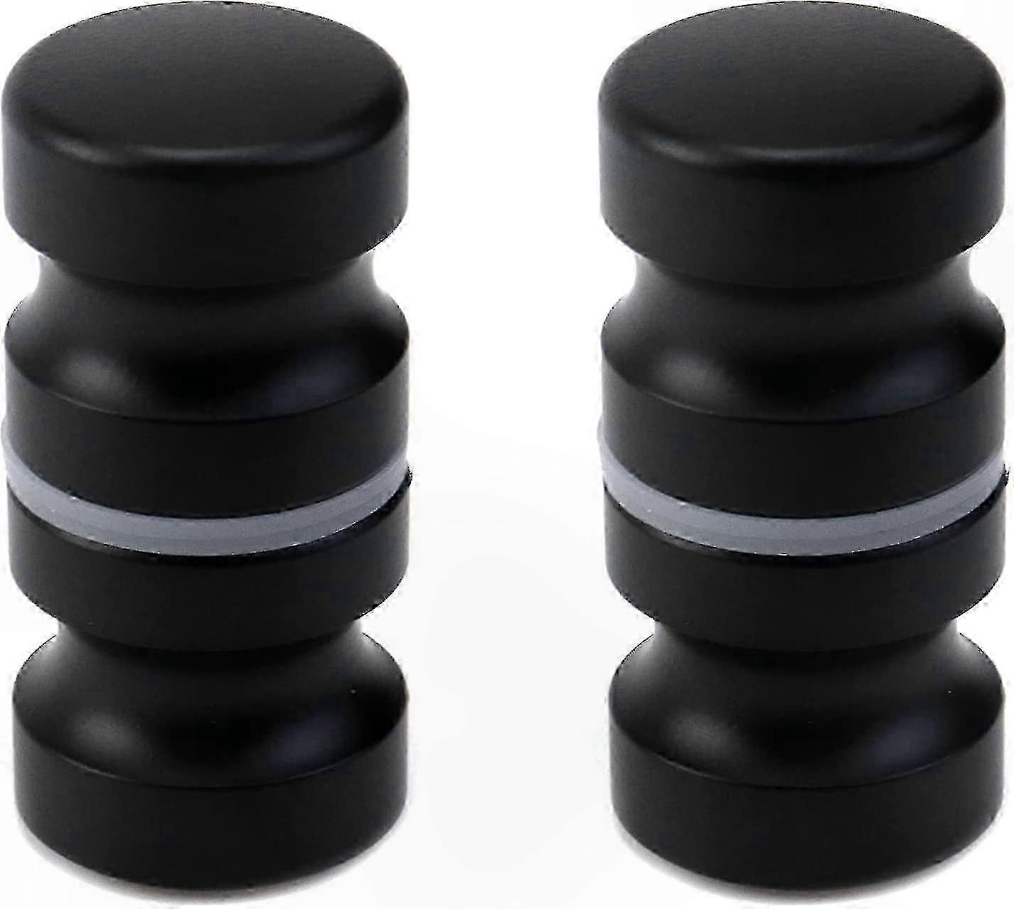 Black Glass Door Pull Handles, 2-Pack Shower Knobs for Bathroom