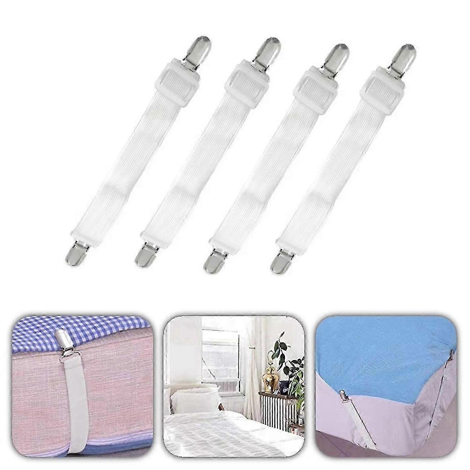 8pcs/Set Elastic Sheet Clips Double End Clips Fixed Suspender