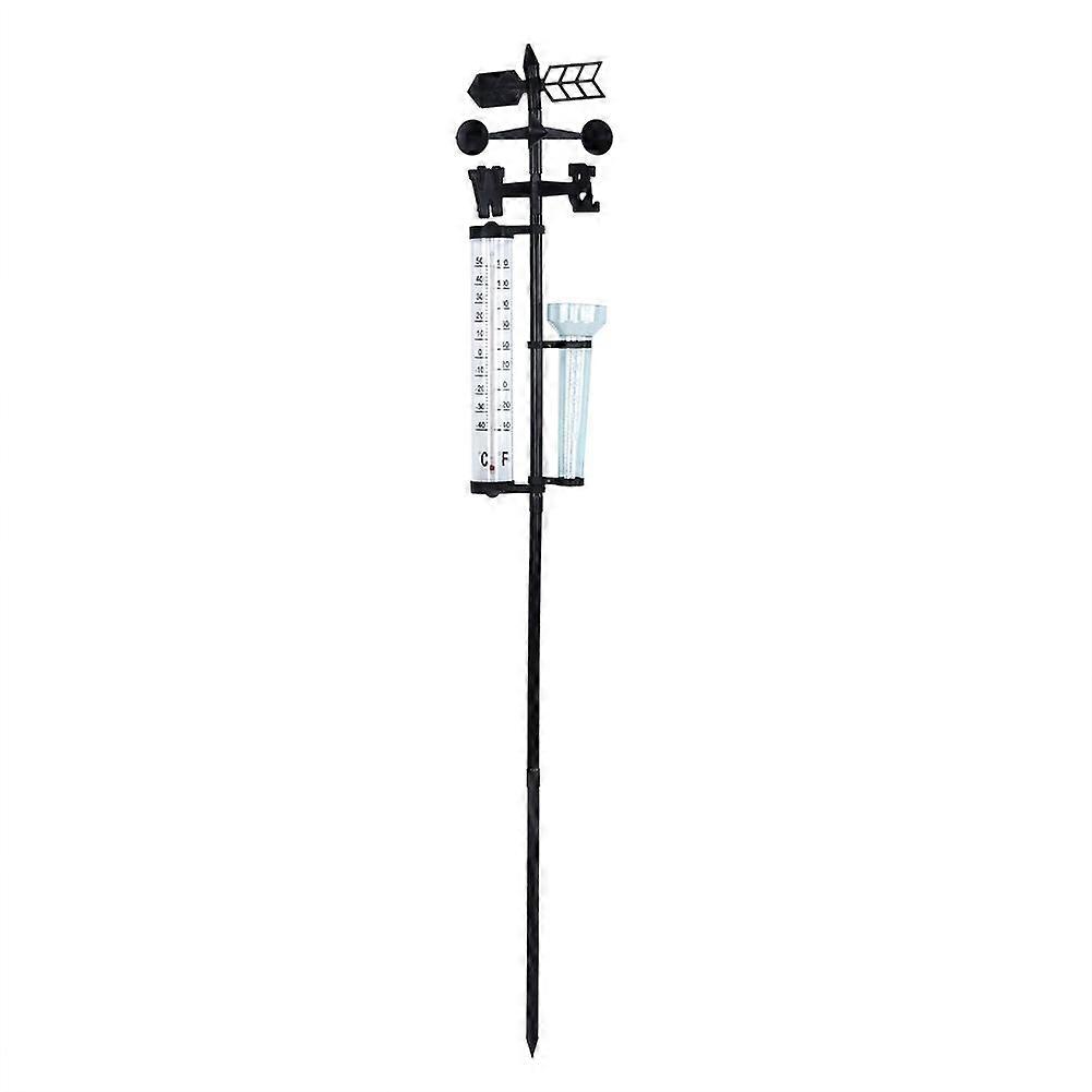 3 in 1 Weather Station Measurer Outdoor Garden Thermometer Rain Gauge Wind Indicator