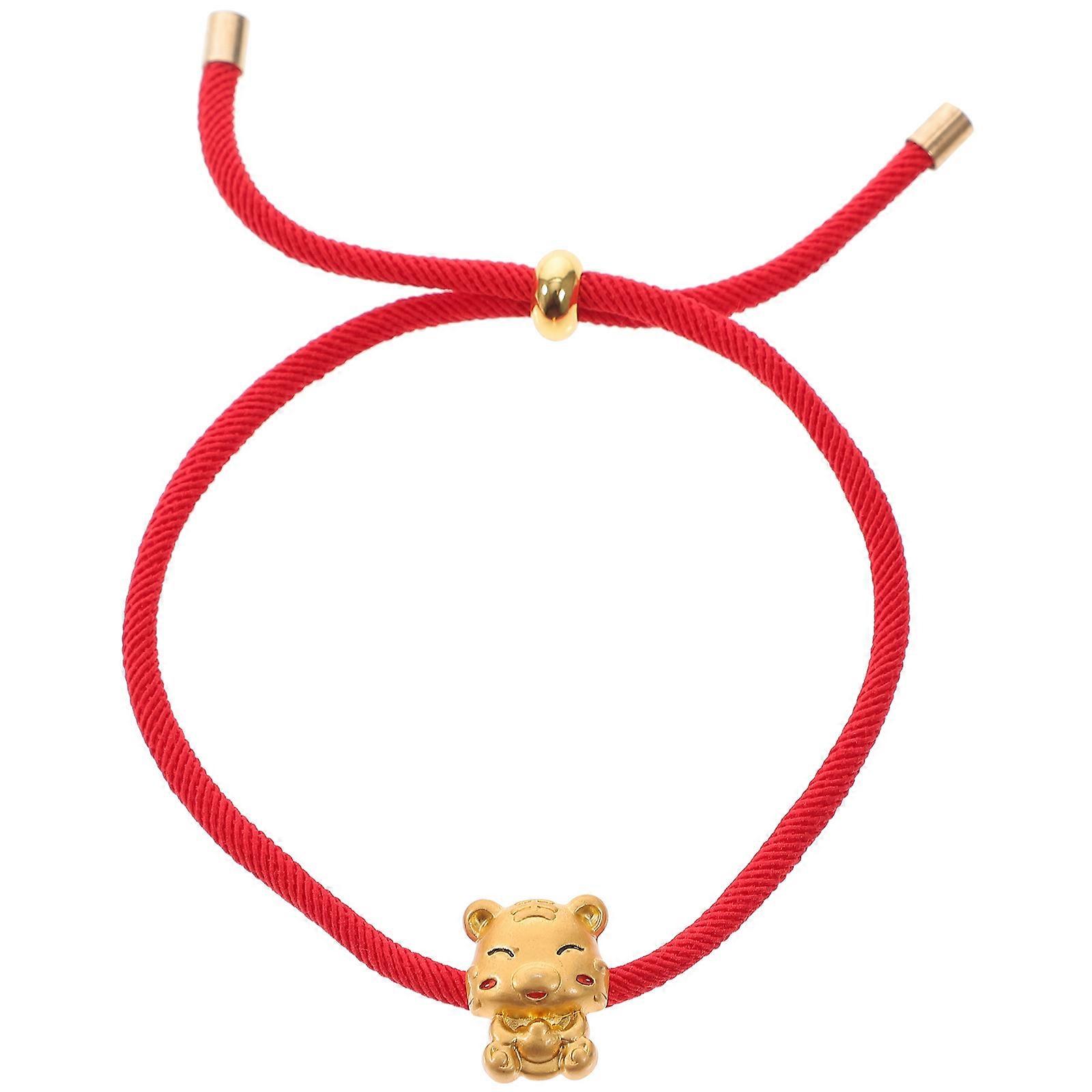 Tiger Charm Bracelet Braided Rope Bracelet for Hand Wrist