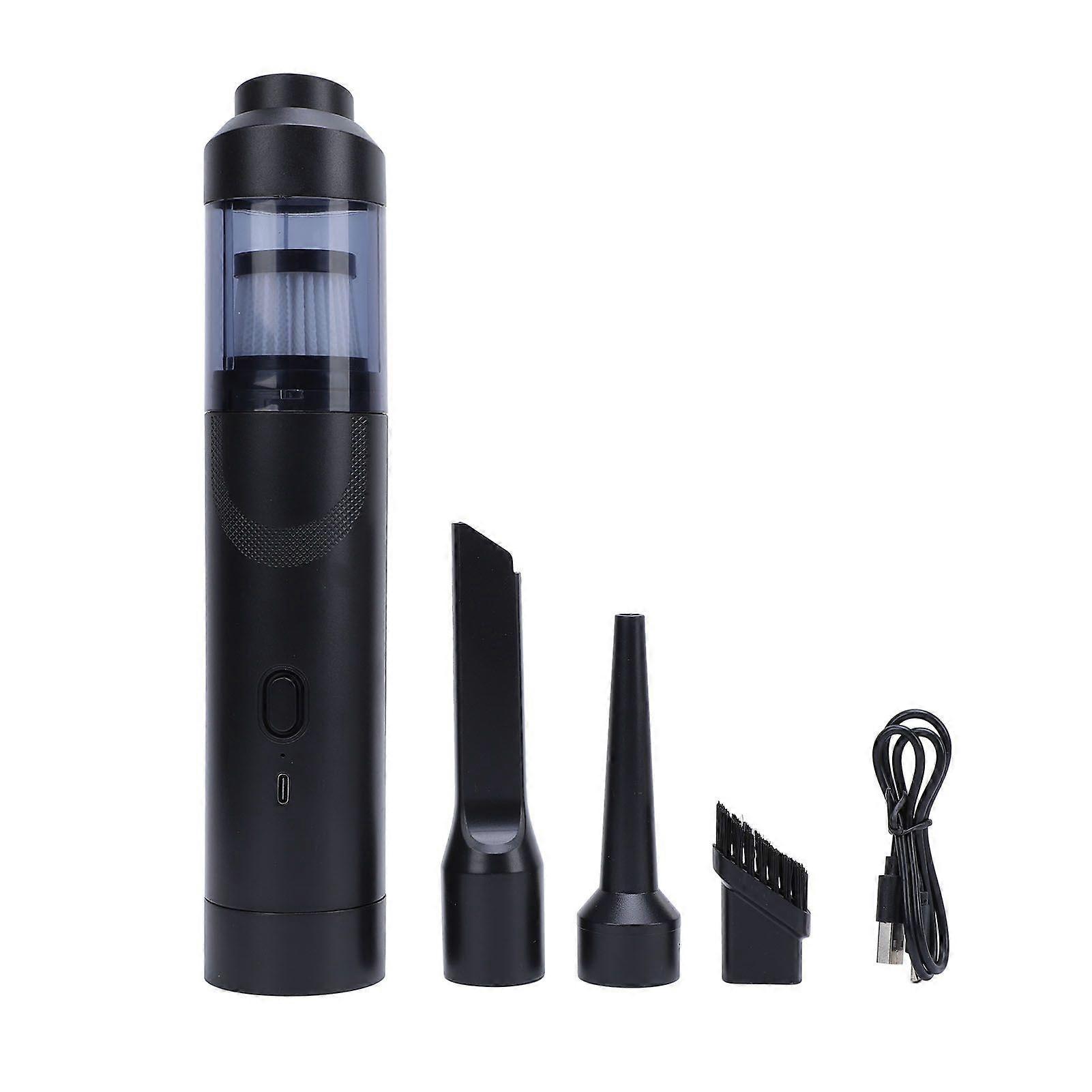 Car Vacuum Cleaner High Power Handheld Cordless Small Portable Rechargeable Powerful Dust Catcher Charcoal Black