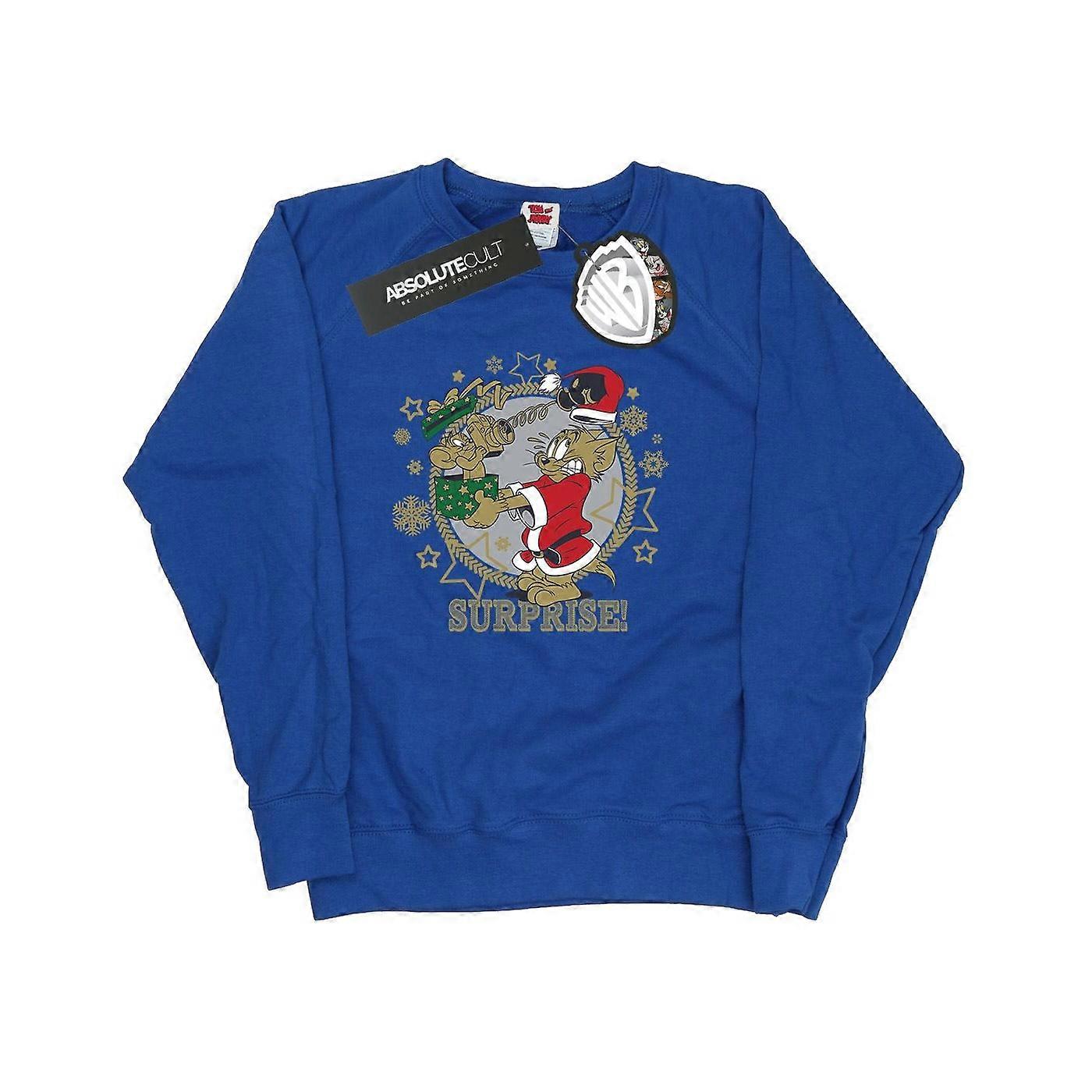 Tom En Jerry Dames/Dames Kerst Verrassing Sweatshirt