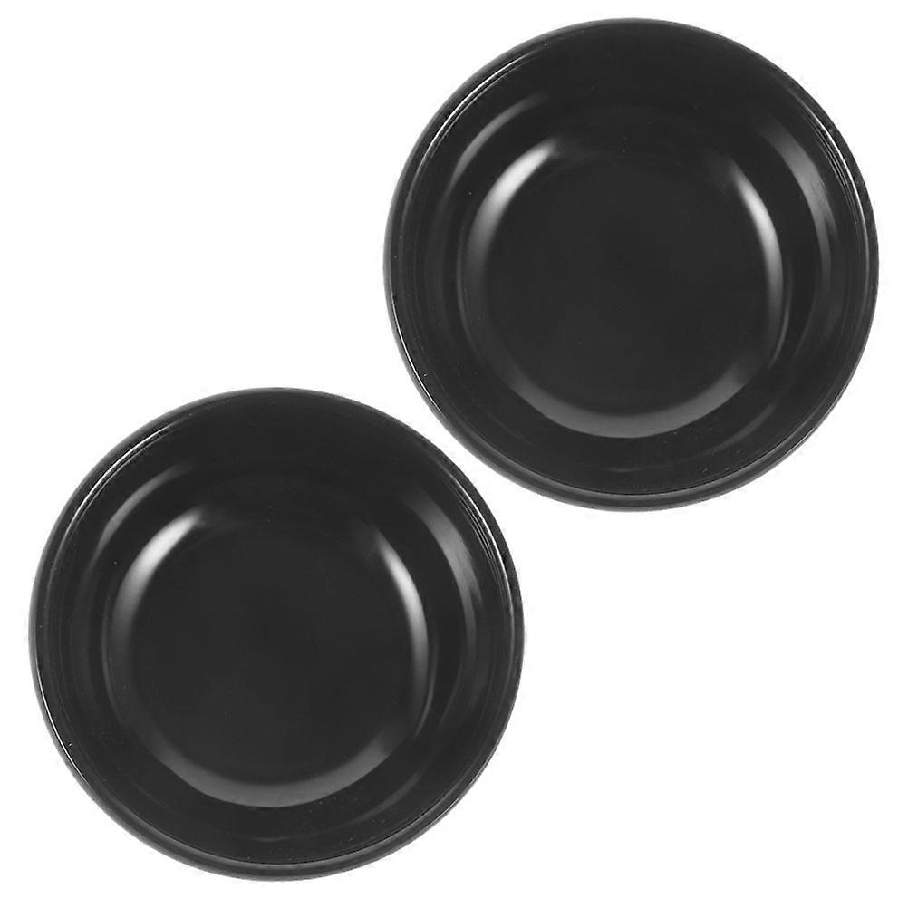 Black Dipping Bowls for Storage 2Pcs Sauce Dish Dinner Set