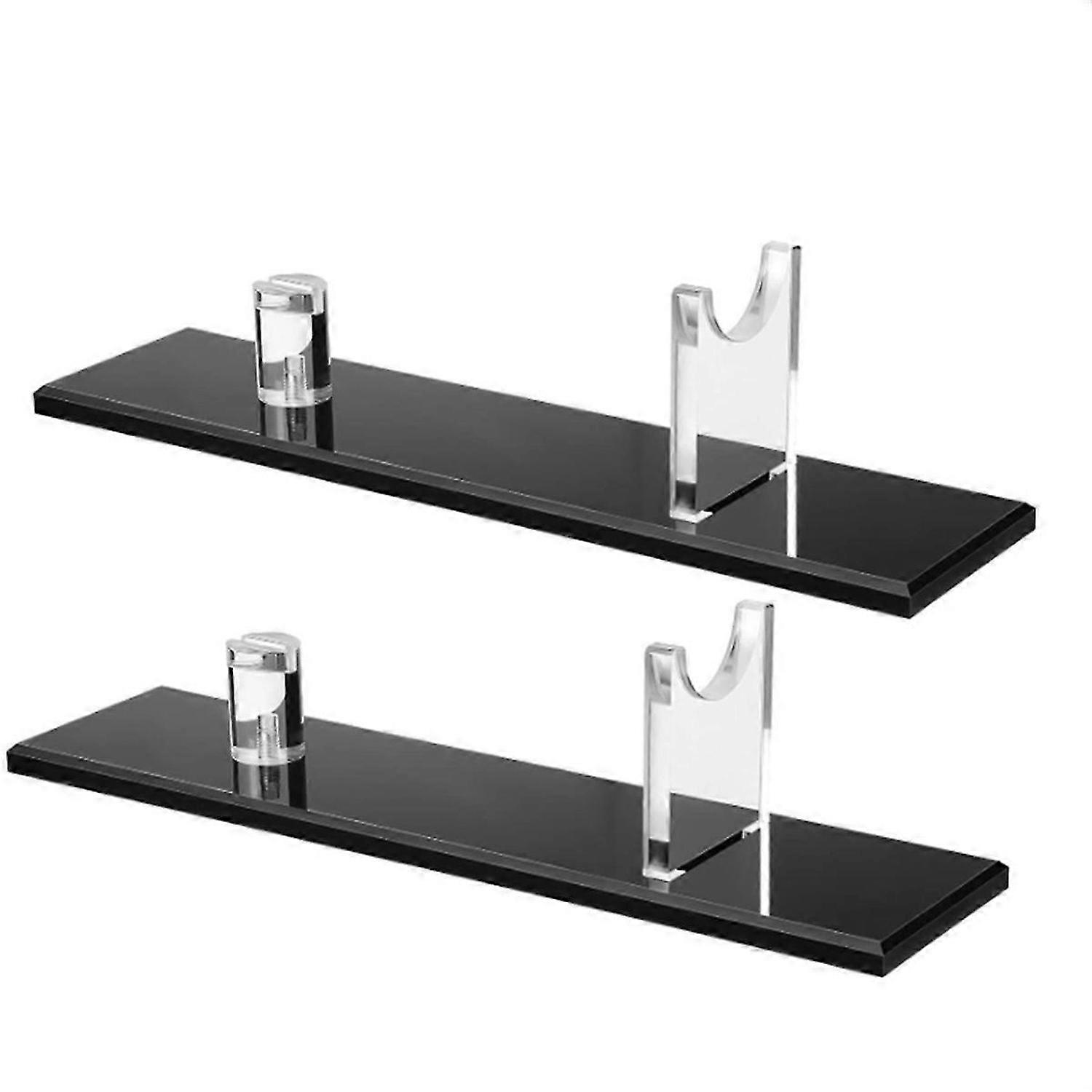 2Pcs Knife Display Stand, Knife Holder for Home Decor (Black Base)