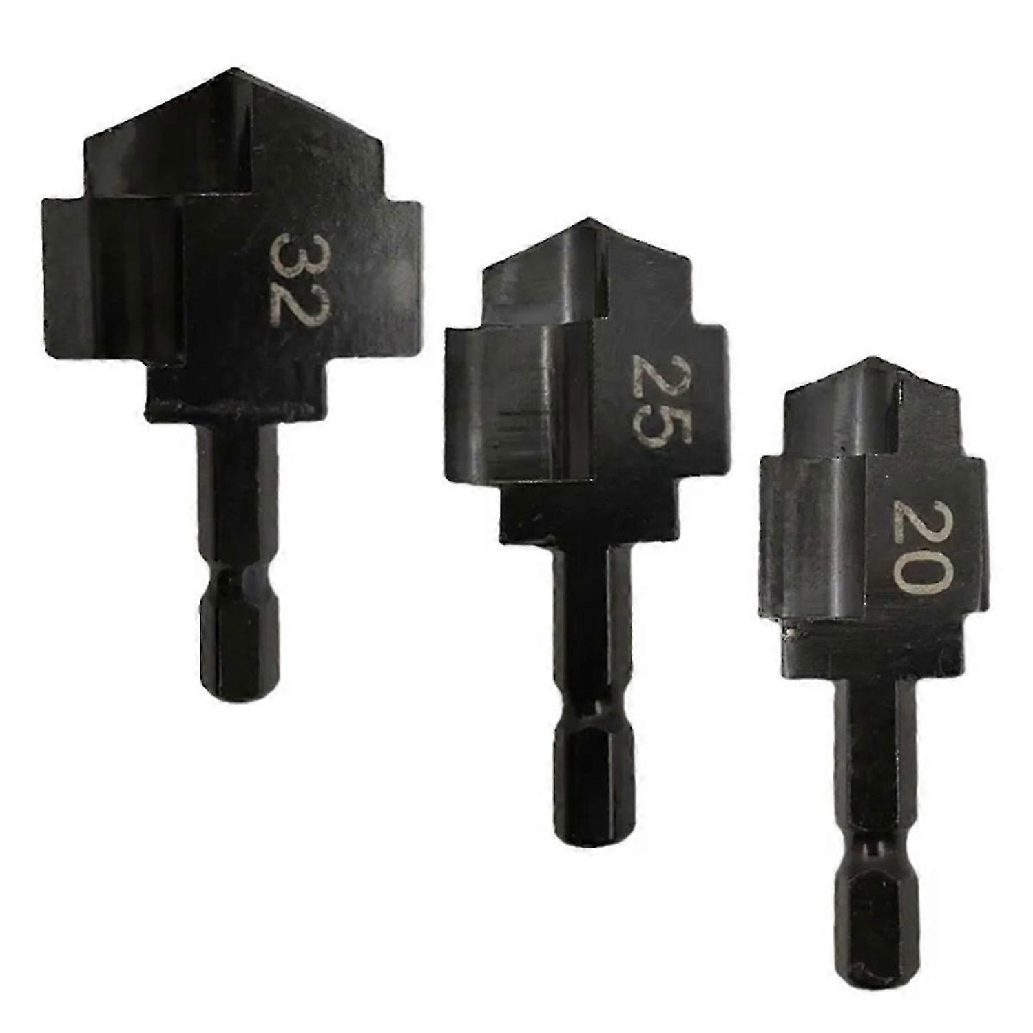3Pcs PPR Lifting Stepped Drill Bit Water Pipe Connection Tool