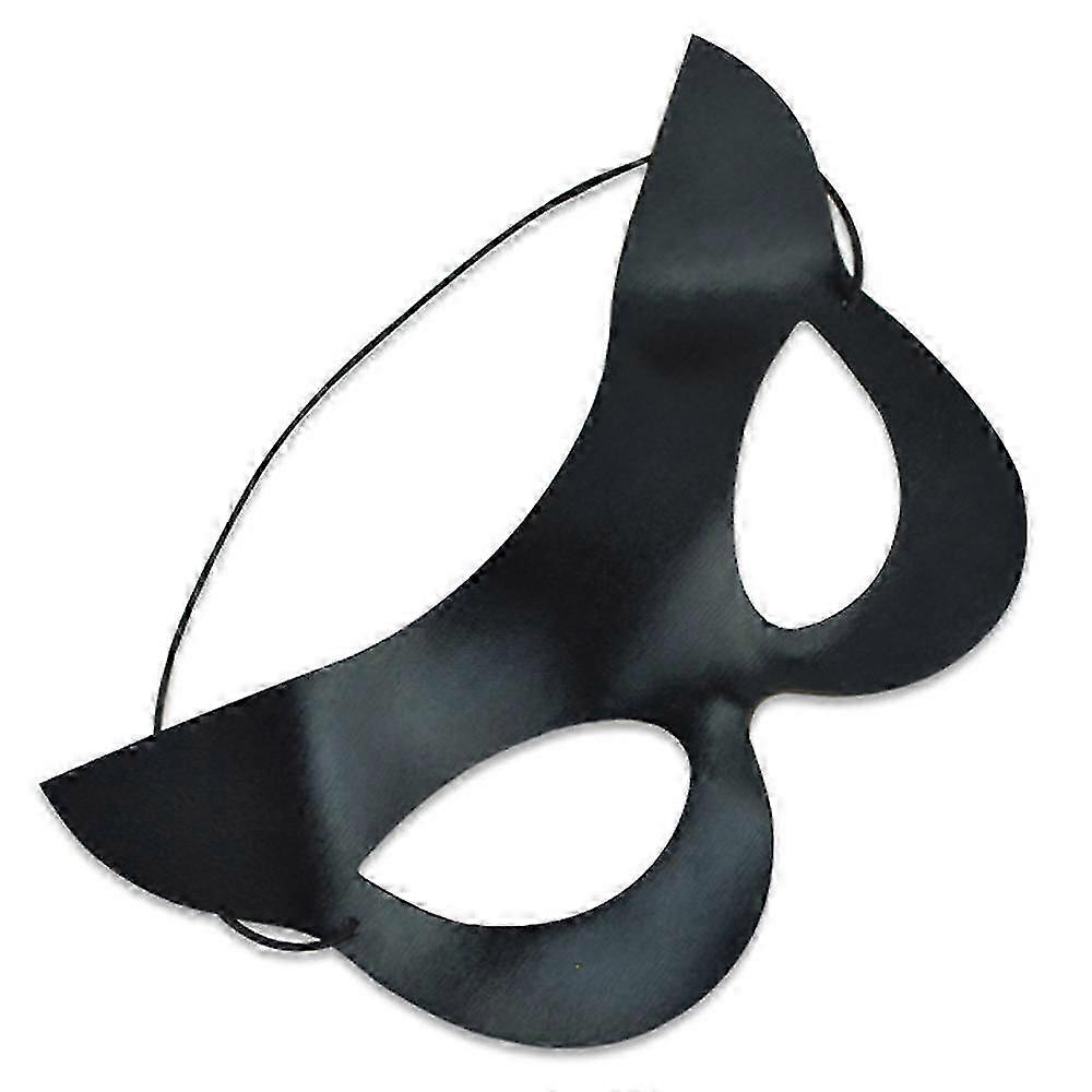 Cat Mask Half Face Mask Catwoman Mask Party Costumes Black (2pcs)