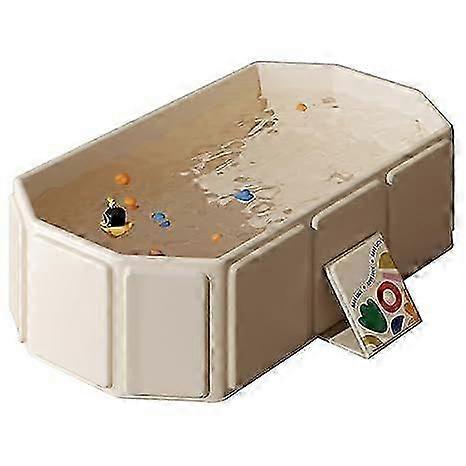Foldable Kids Bathtub for Infants to Toddler with Non-Slip Base, Easy Storage, Perfect for Small Spaces, White