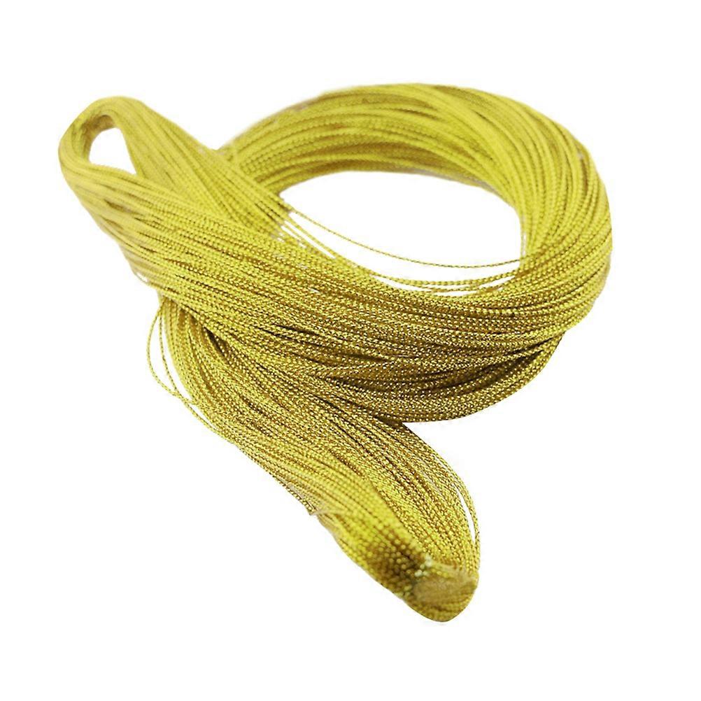 Braided Rope Tag String Jewelry Thread Light Gold Stringing Banner Or Labels 9100x0.1x0.1cm 1Pcs
