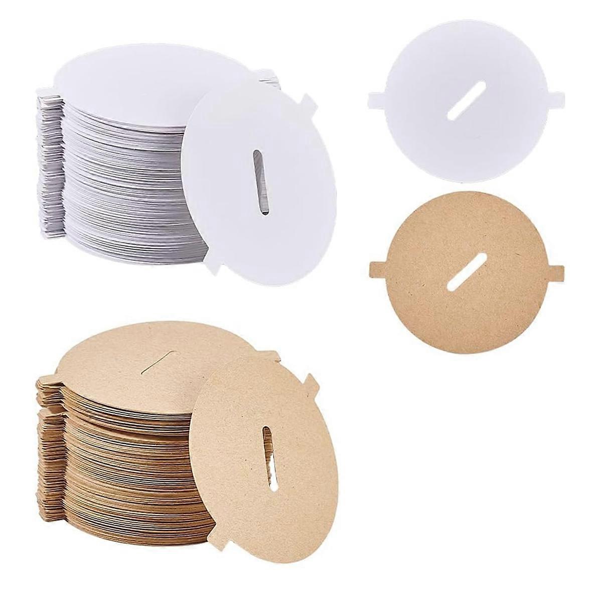 240PCS Candle Dust Covers 2 Colors Paper Candle Pull Tab Lids