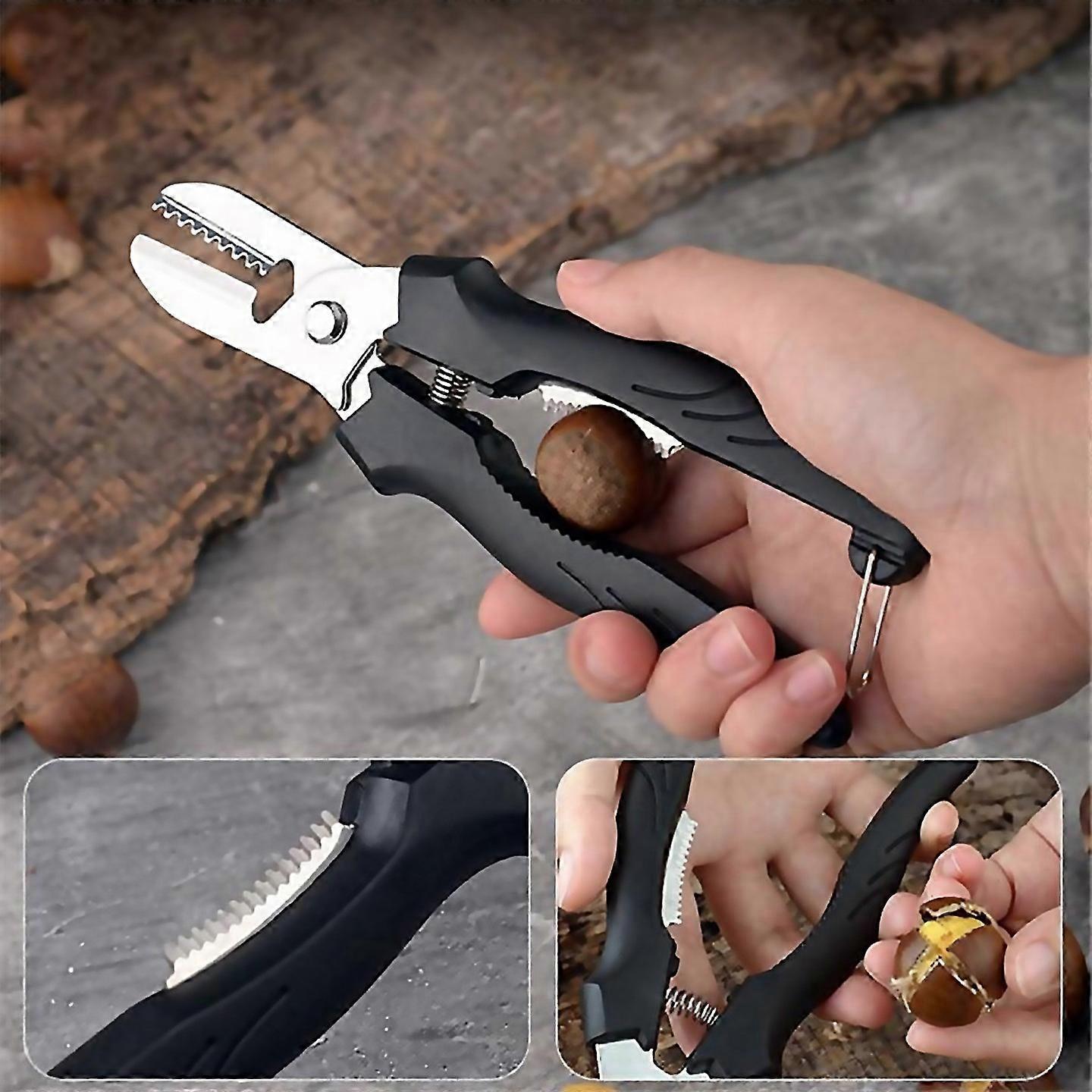 For Multipurpose Chestnut Clip Easy To Clean Chestnut Scissorsbrown