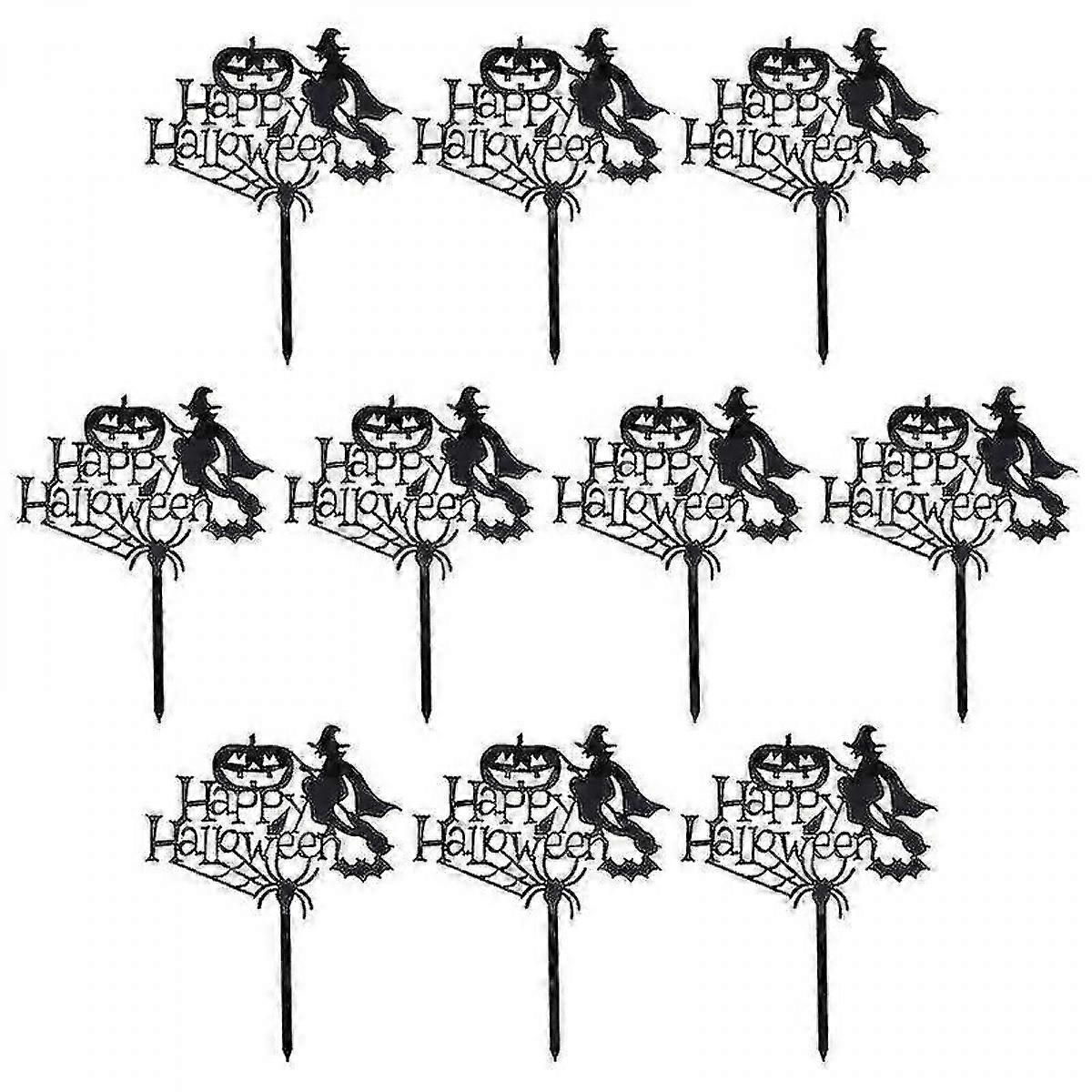 10pcs cake decorations , Halloween Cake Insert Card For Halloween Decorations