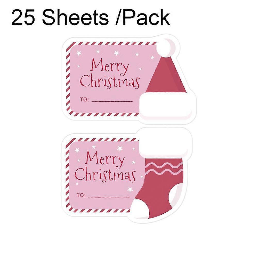 25 Sheets /Pack Special Shaped Christmas Gift Box Sealed Sticker