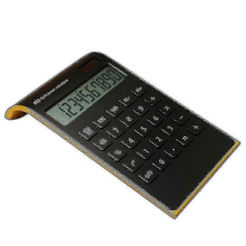 Calculator Standard Function Desktop Calculator Arithmetic Calculator Solar Dual Power Supply Computer Calculator (black)